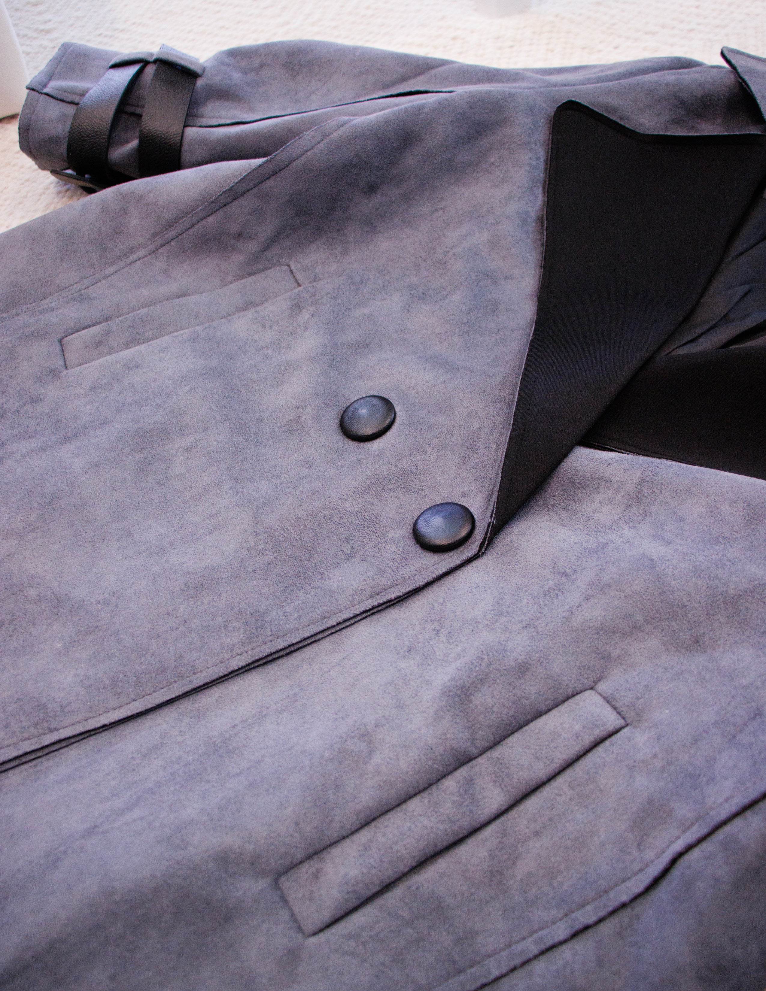 Suede Jacket- Smoke