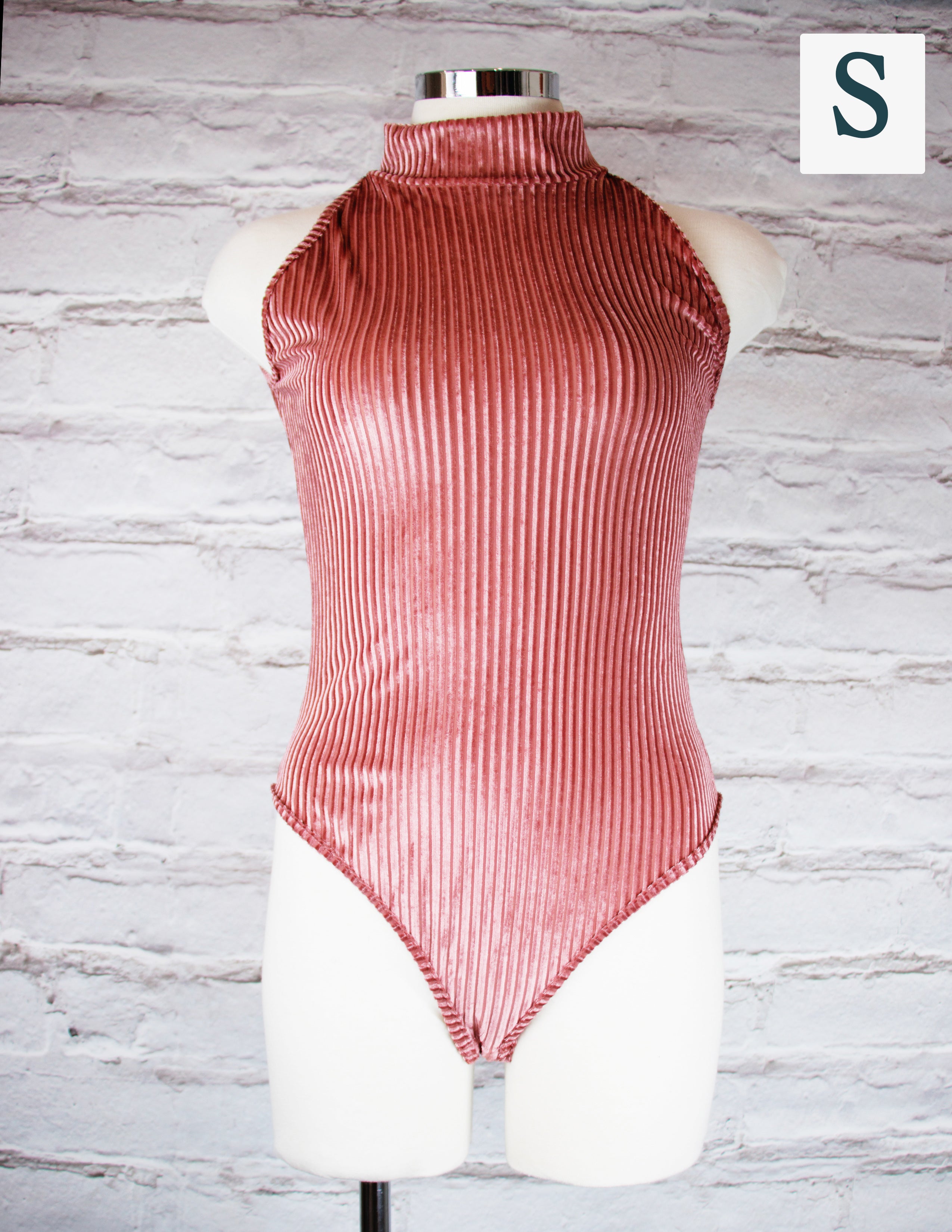 Pink Velvet Bodysuit