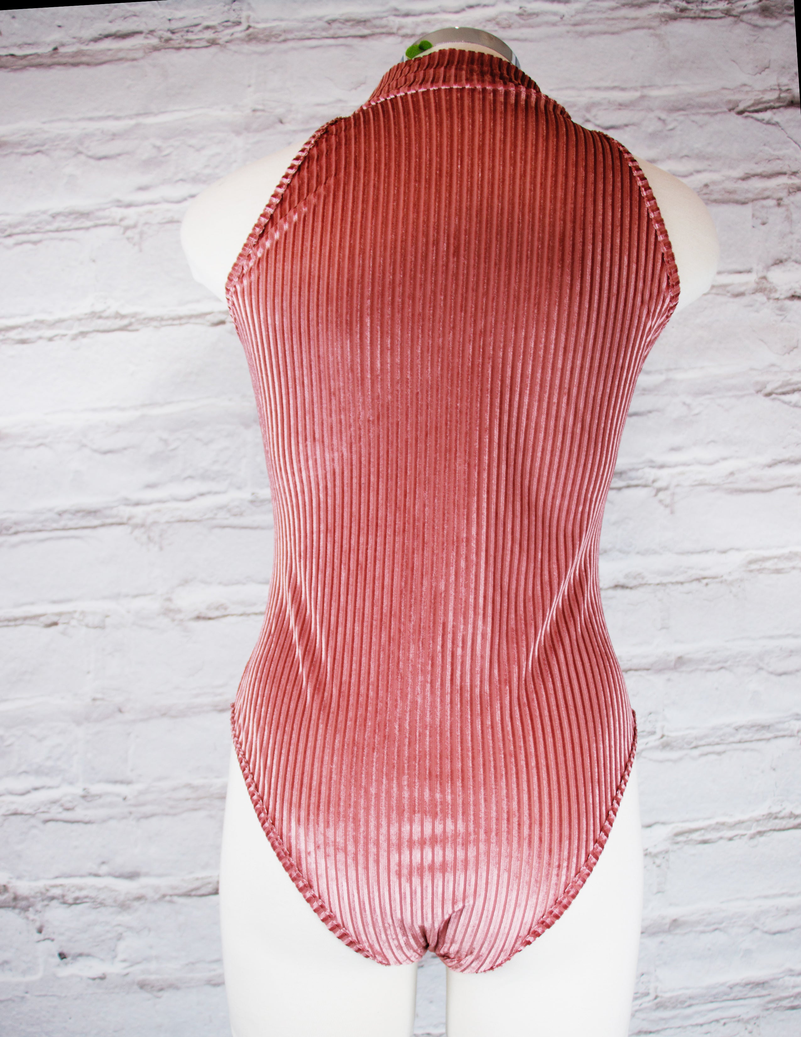 Pink Velvet Bodysuit