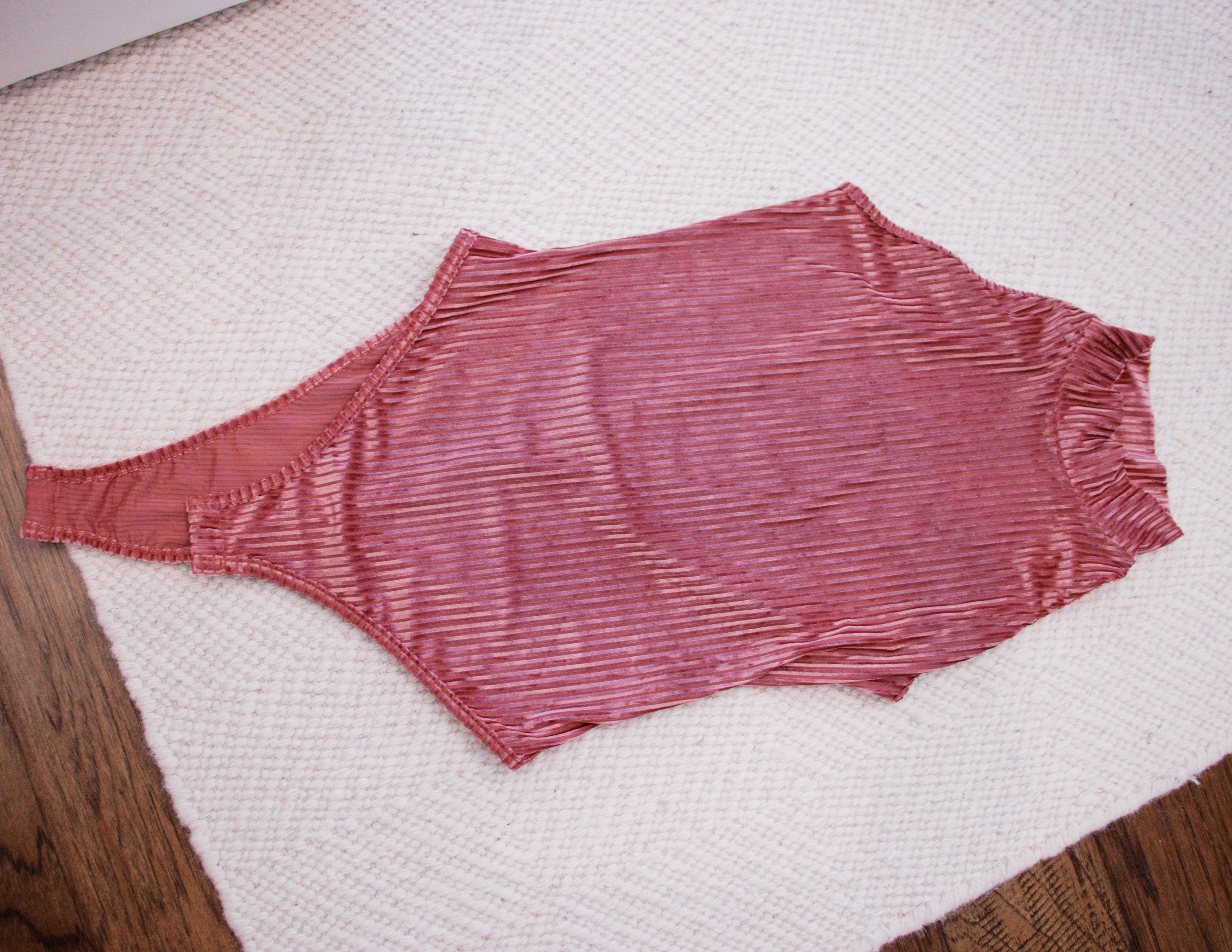Pink Velvet Bodysuit