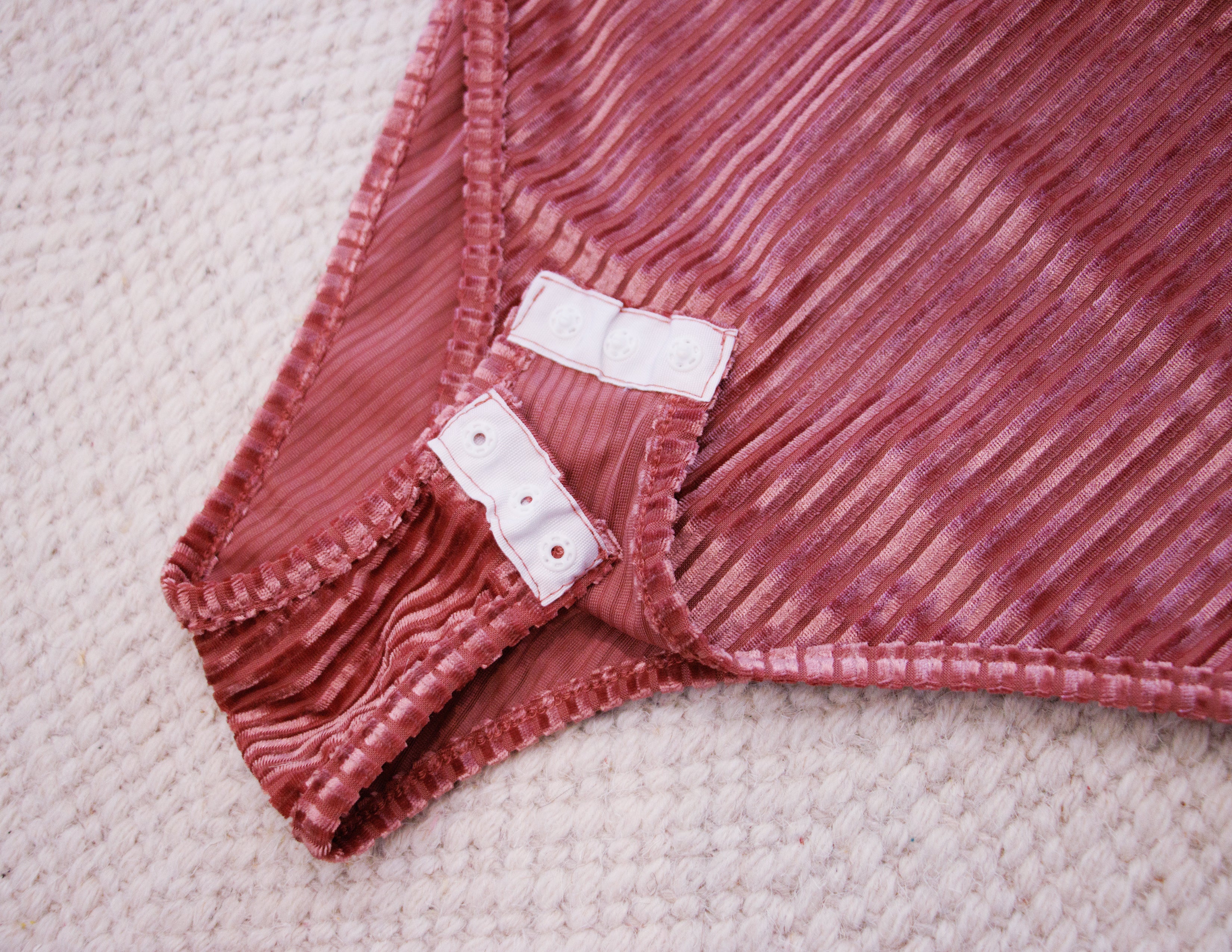 Pink Velvet Bodysuit