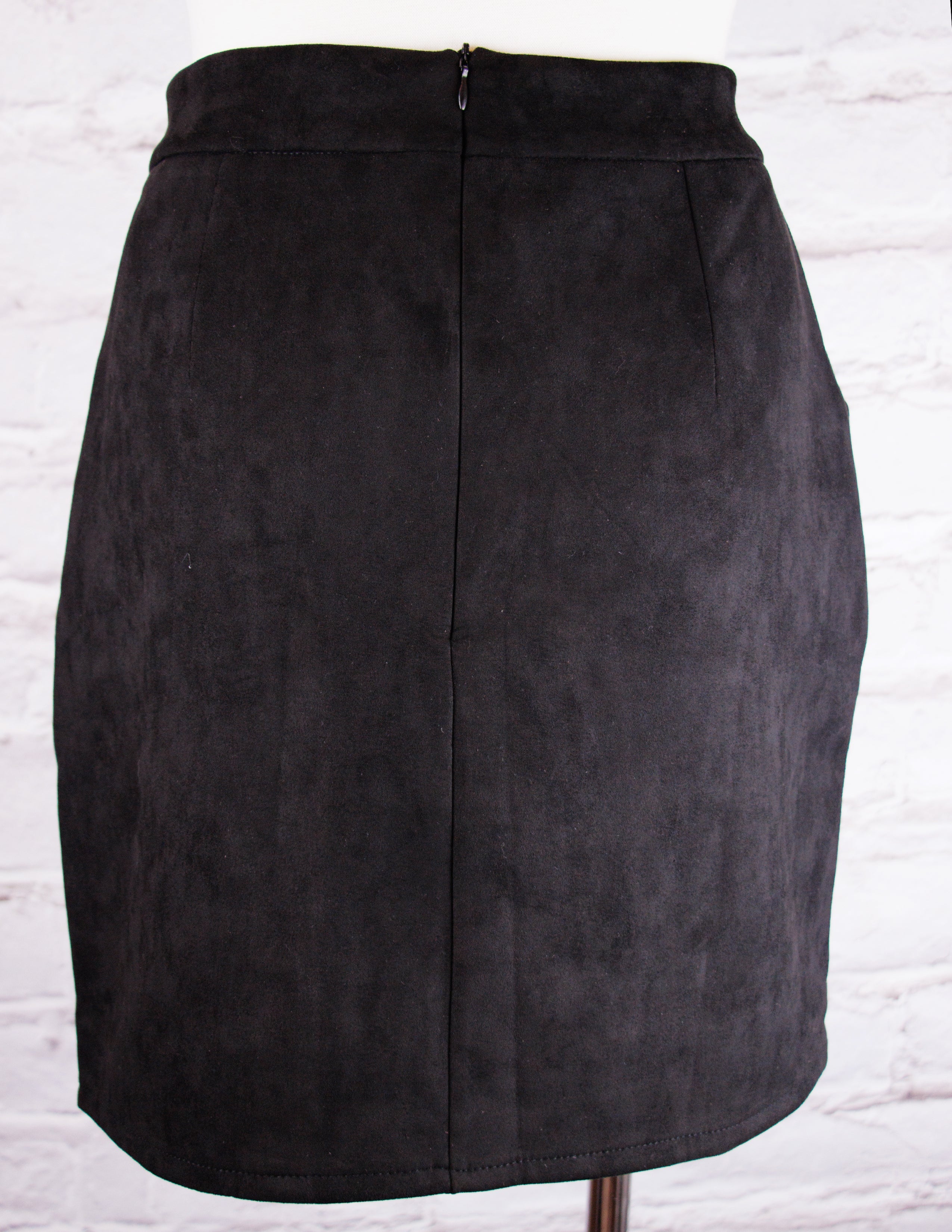 Suede Skirt- Onyx