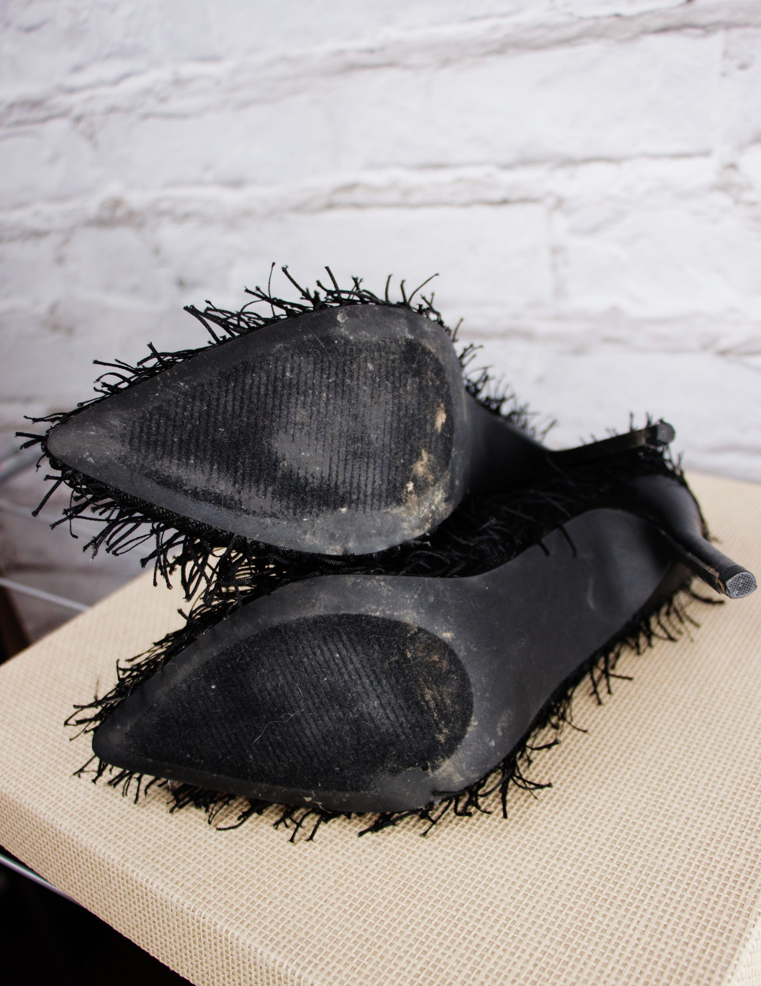 Black Fringe Pumps