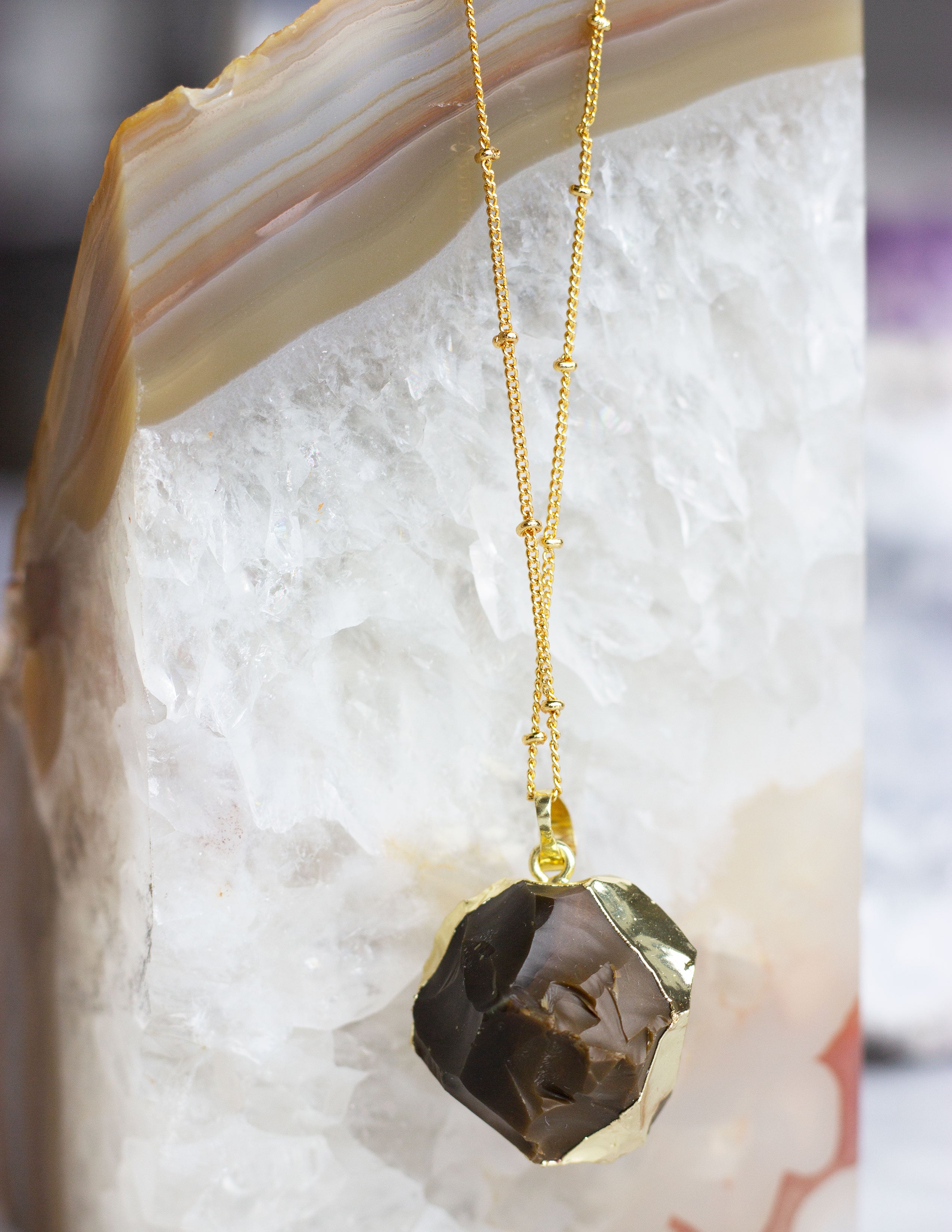 ROUND JASPER PENDANT- 0302 - Blue District