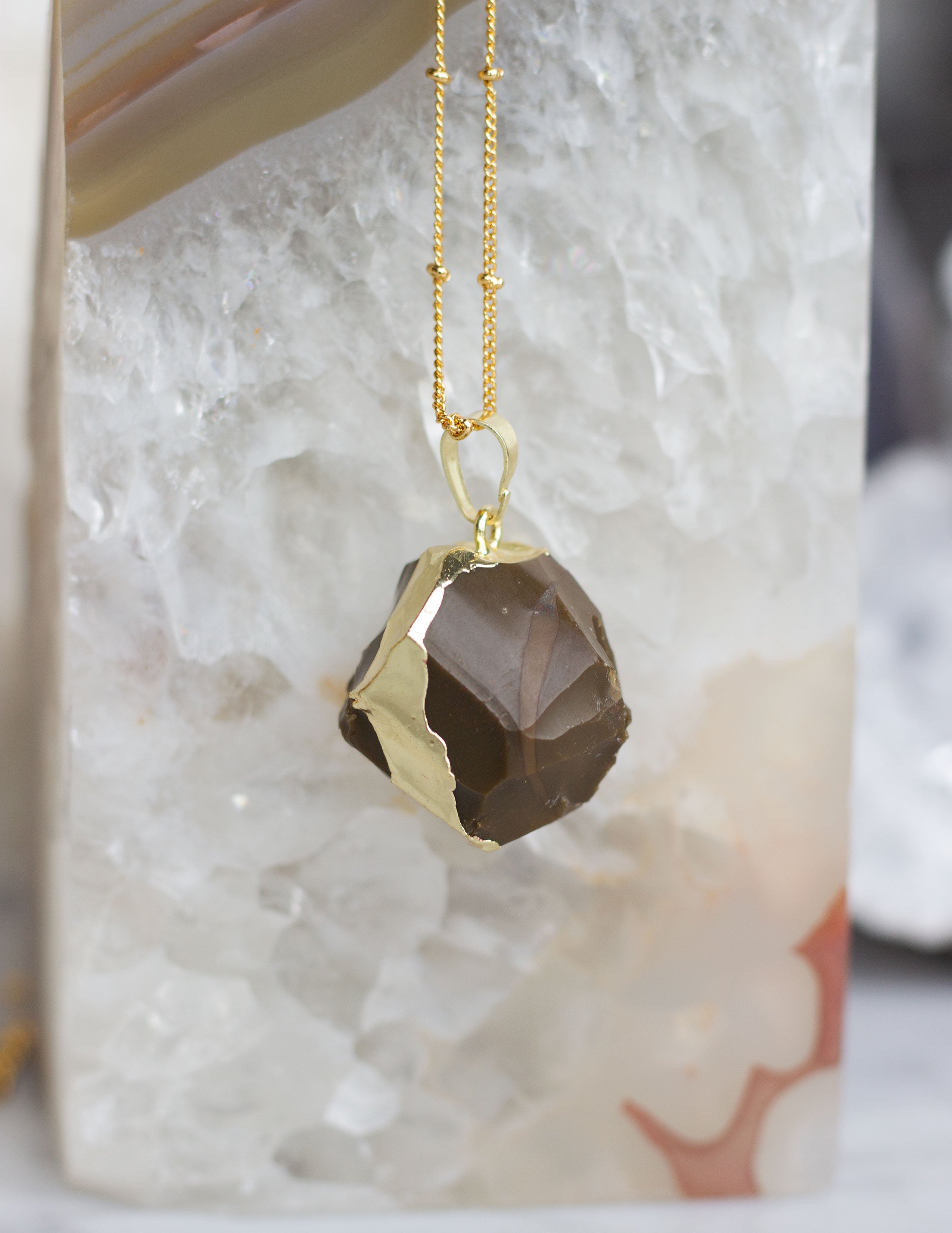 ROUND JASPER PENDANT- 0302 - Blue District