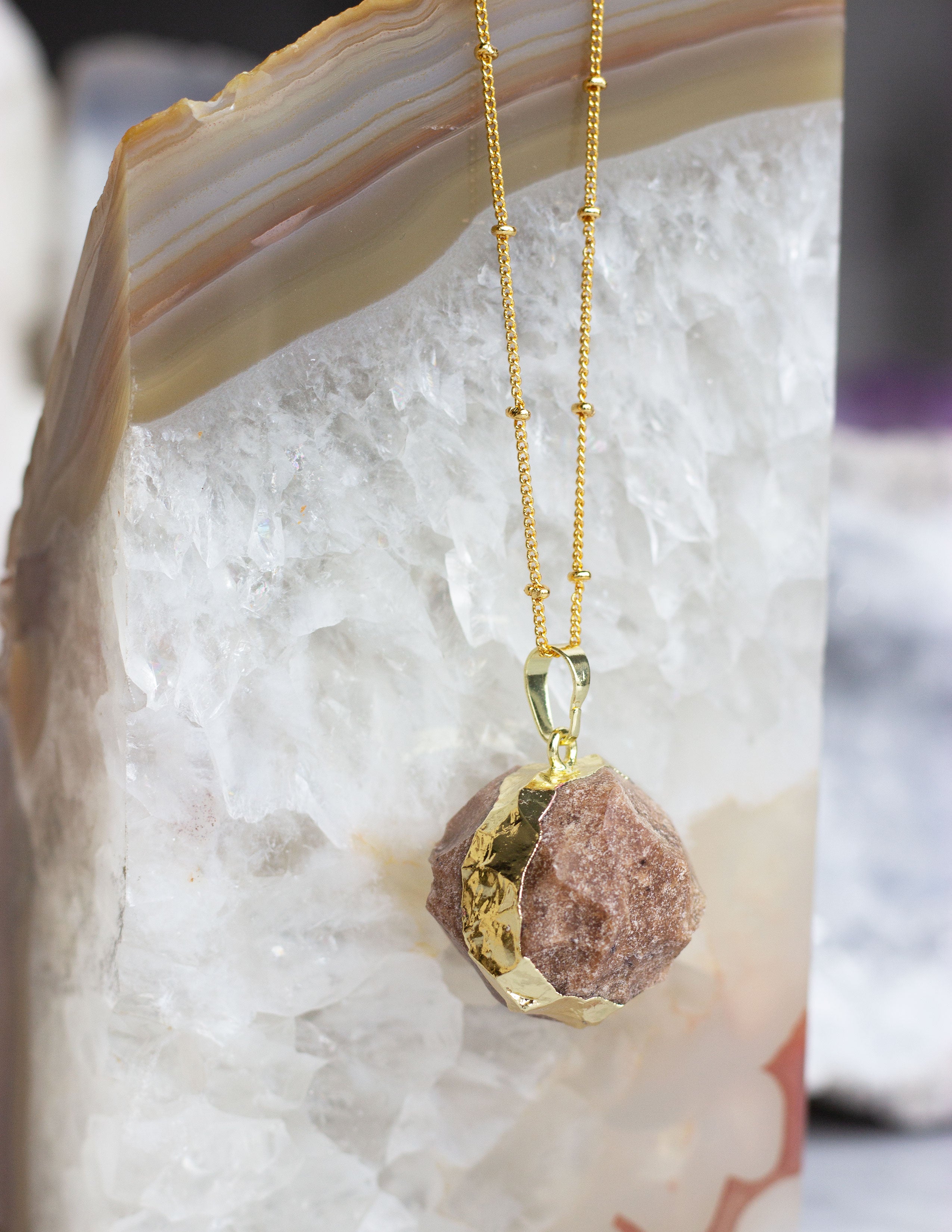 ROUND JASPER PENDANT- 0303 - Blue District
