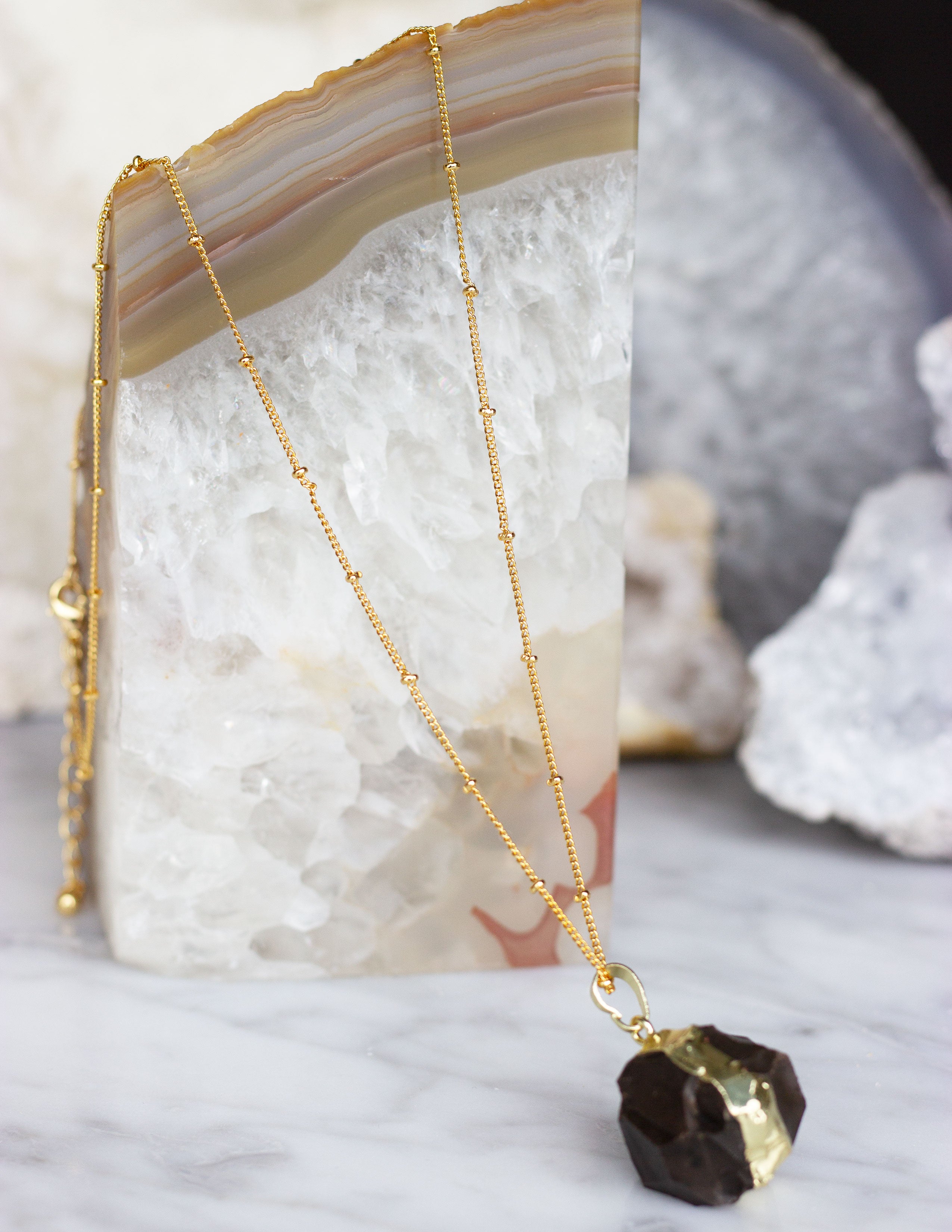 ROUND JASPER PENDANT- 0307 - Blue District