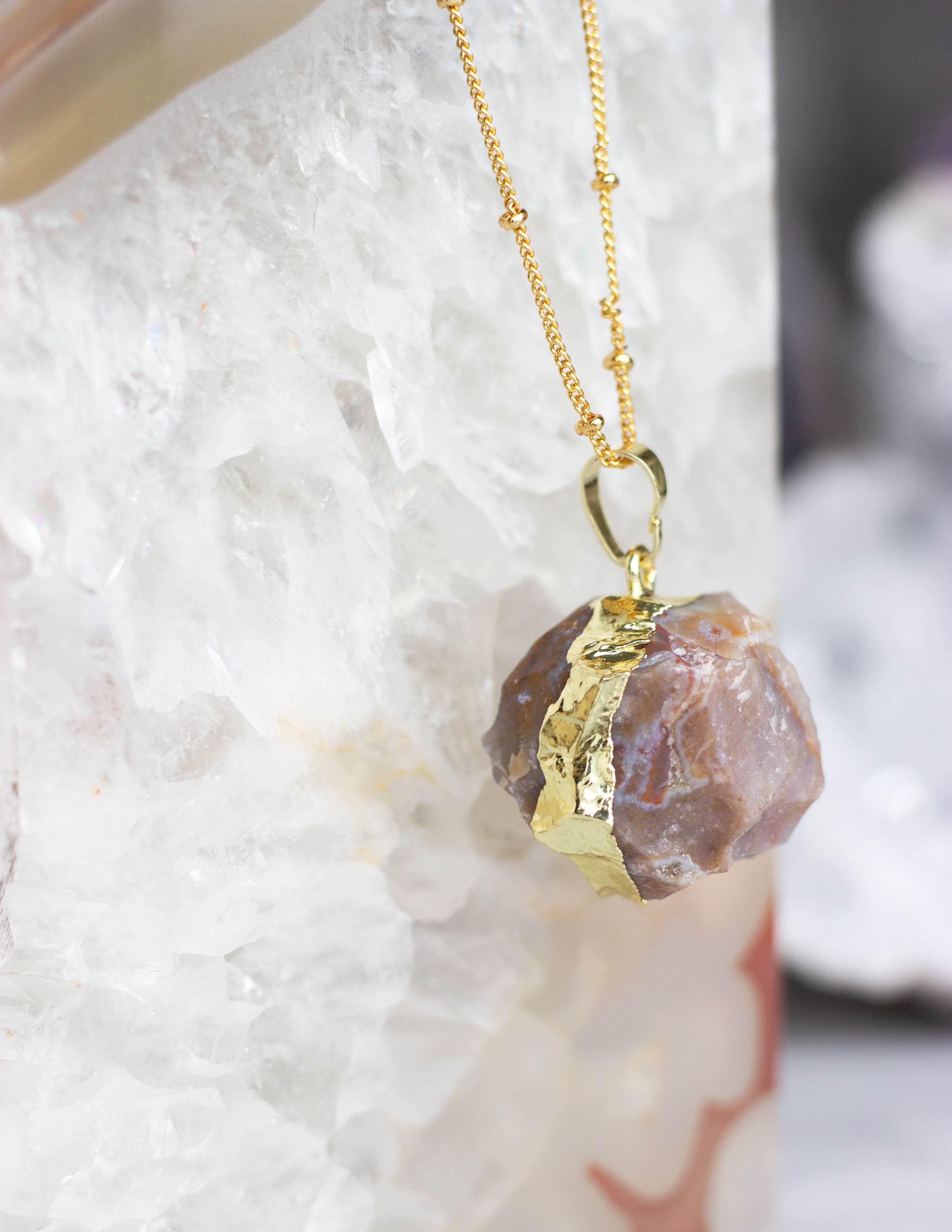 ROUND JASPER PENDANT- 0308 - Blue District
