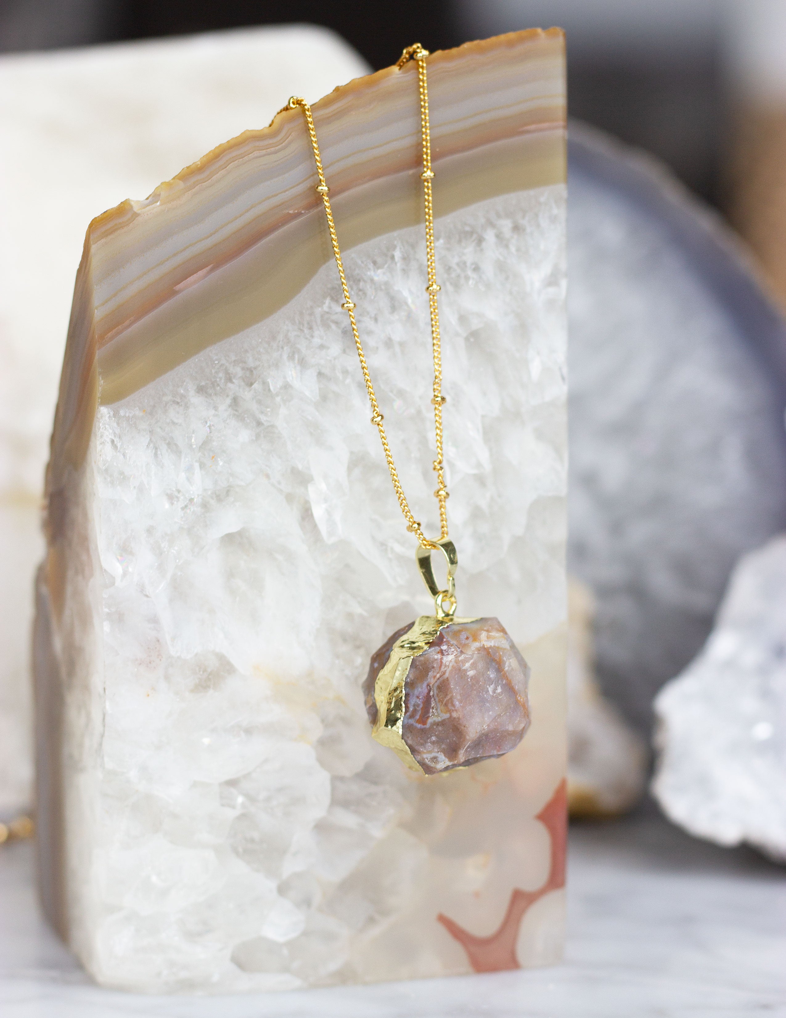 ROUND JASPER PENDANT- 0308 - Blue District