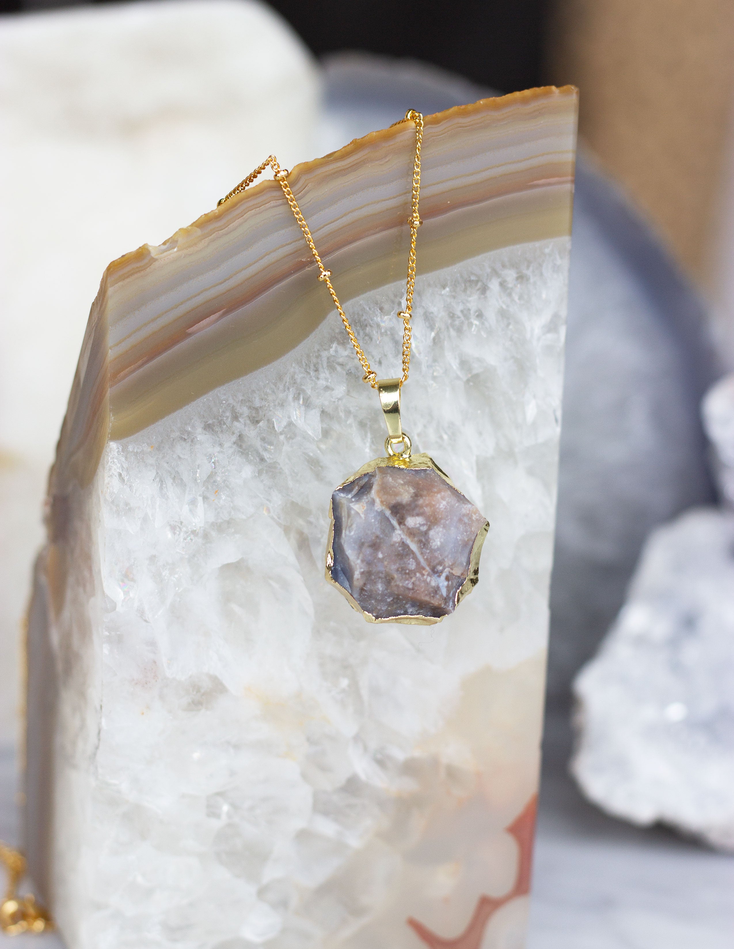 ROUND JASPER PENDANT- 0309 - Blue District