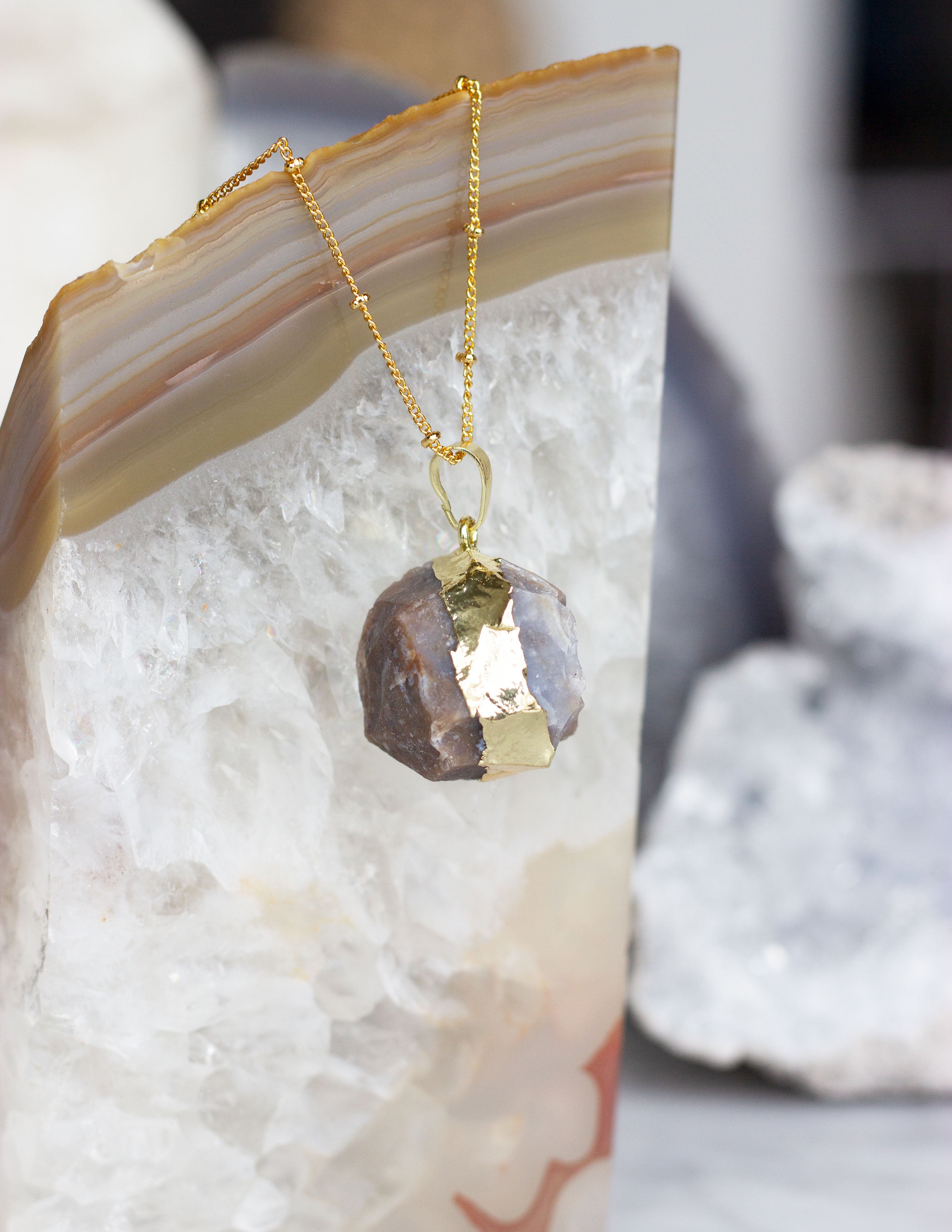 ROUND JASPER PENDANT- 0309 - Blue District