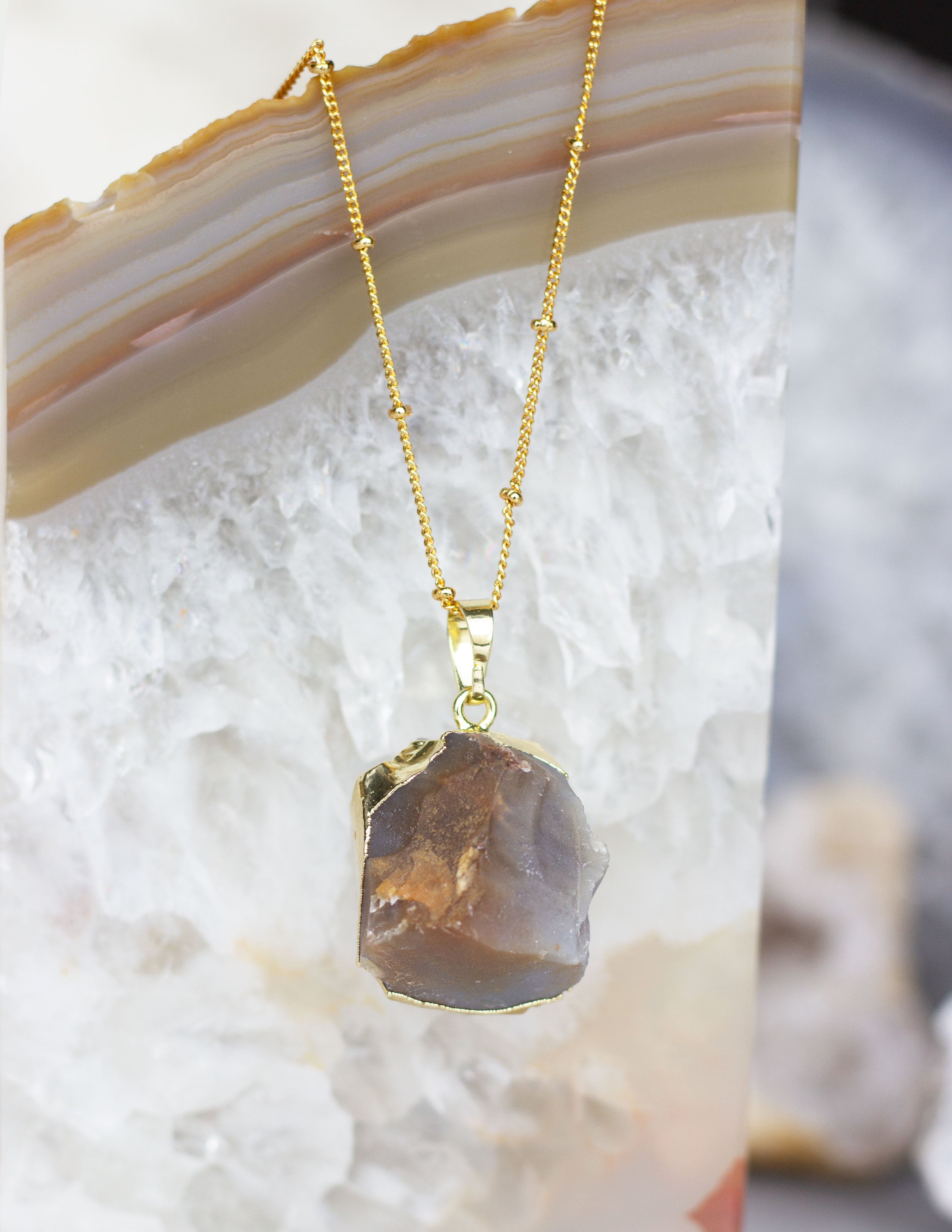 ROUND JASPER PENDANT- 0310 - Blue District