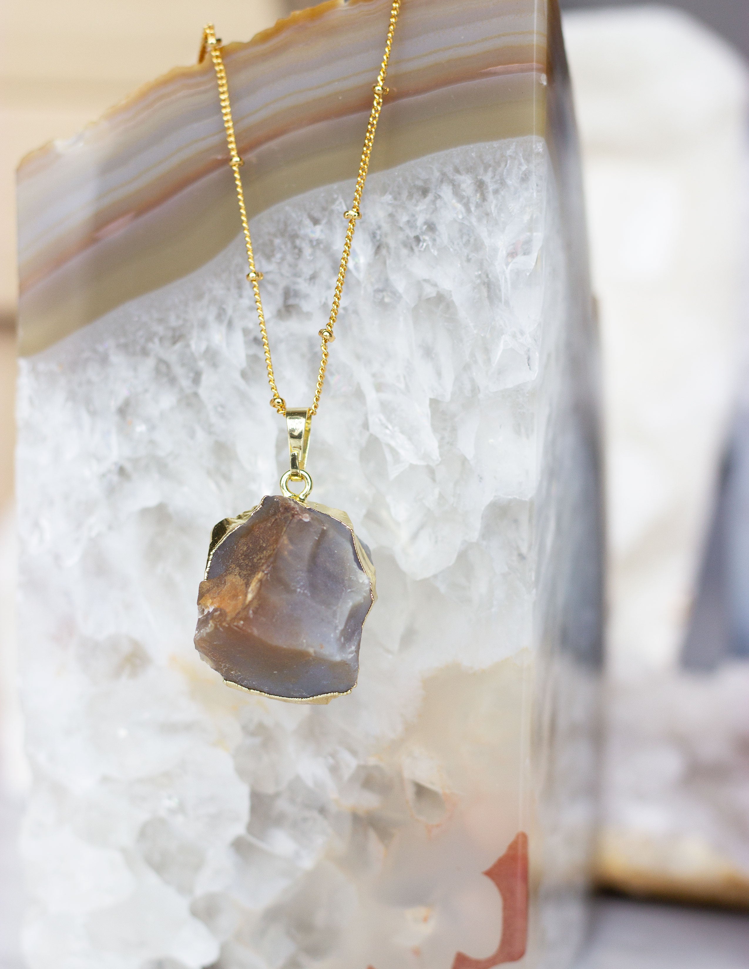 ROUND JASPER PENDANT- 0310 - Blue District