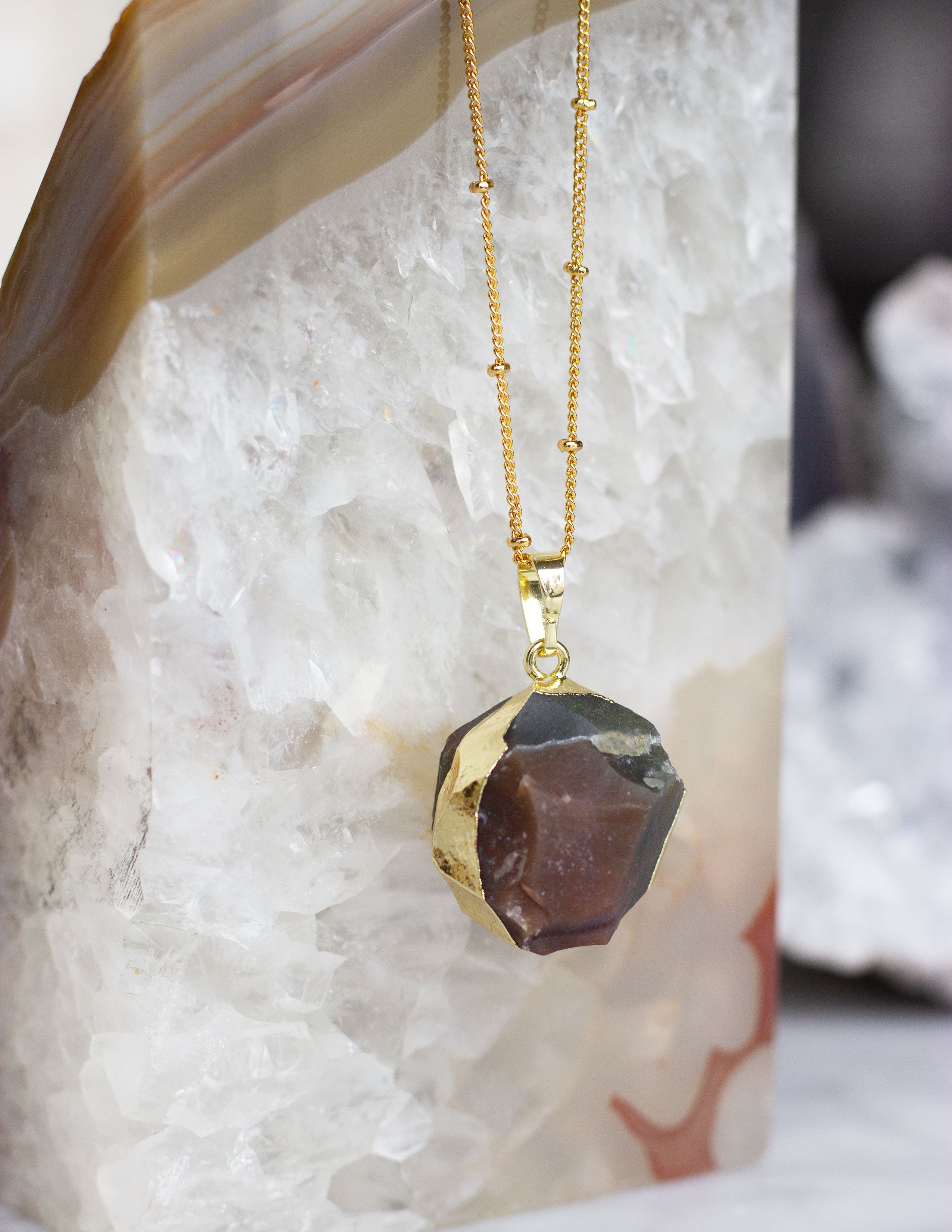 ROUND JASPER PENDANT- 0312 - Blue District