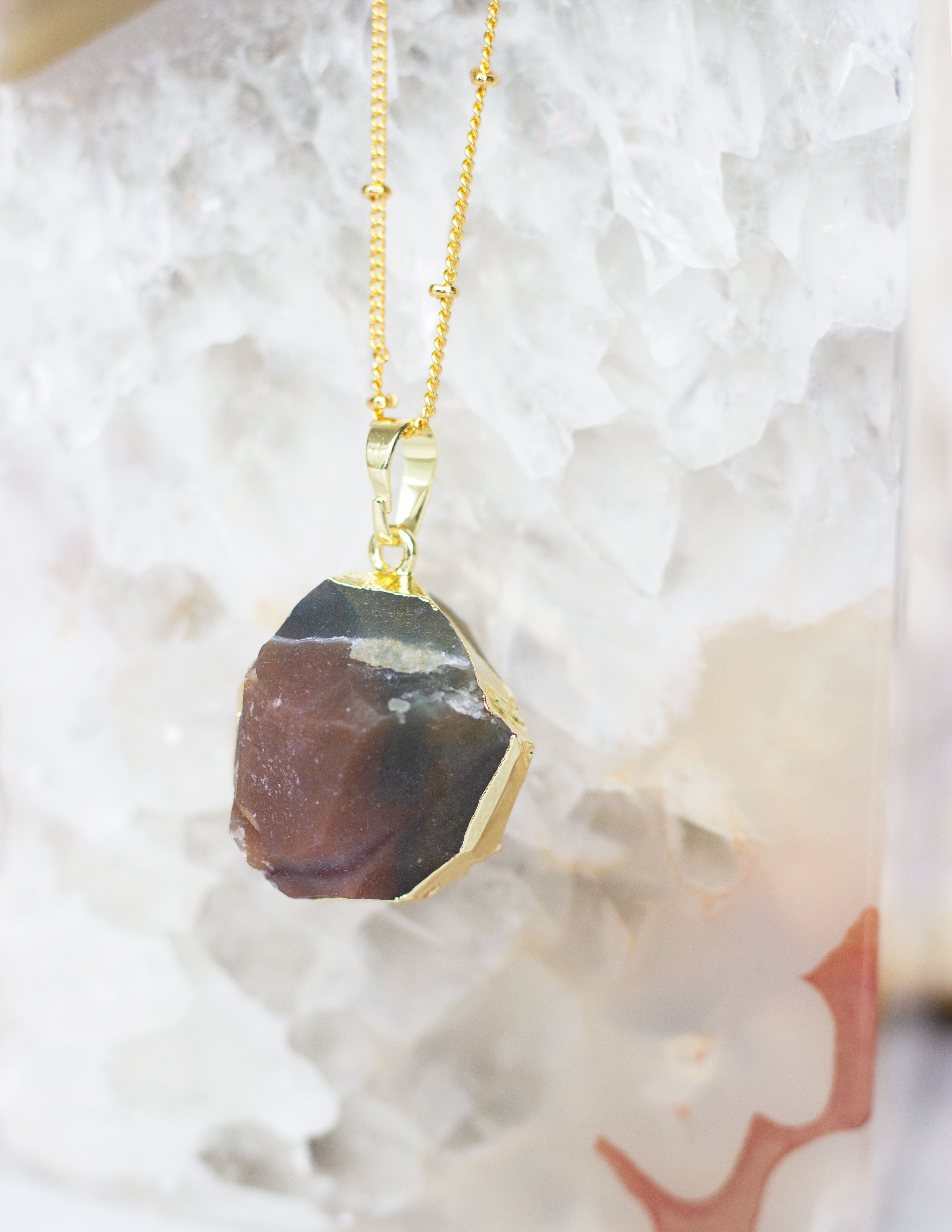 ROUND JASPER PENDANT- 0312 - Blue District