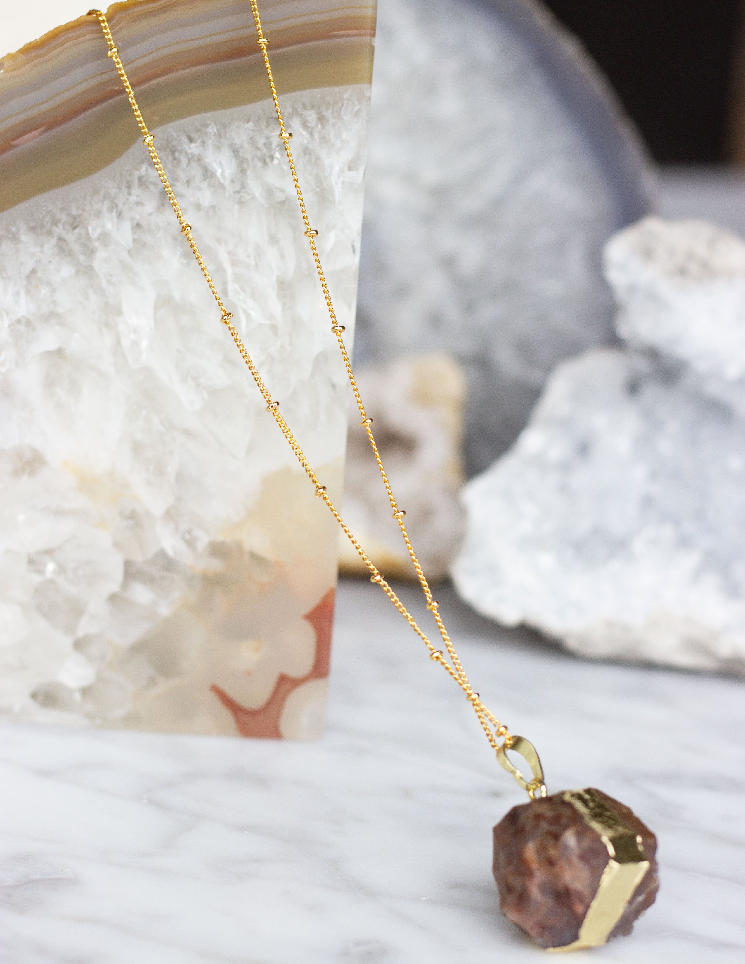 ROUND JASPER PENDANT- 0314 - Blue District