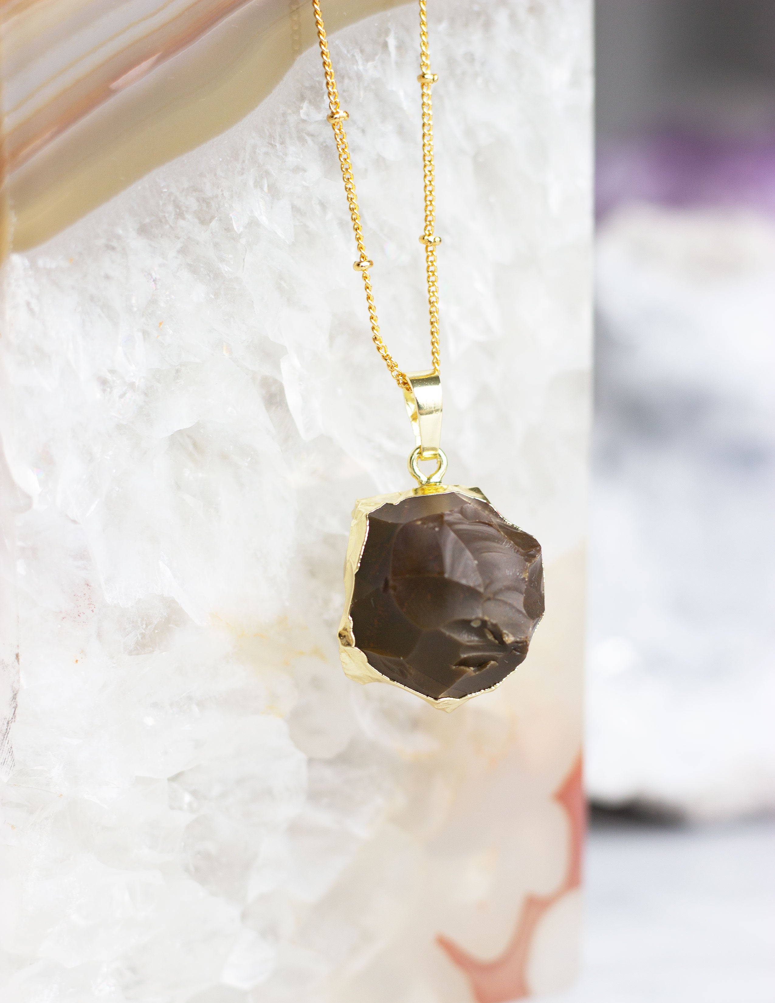 ROUND JASPER PENDANT- 0316 - Blue District