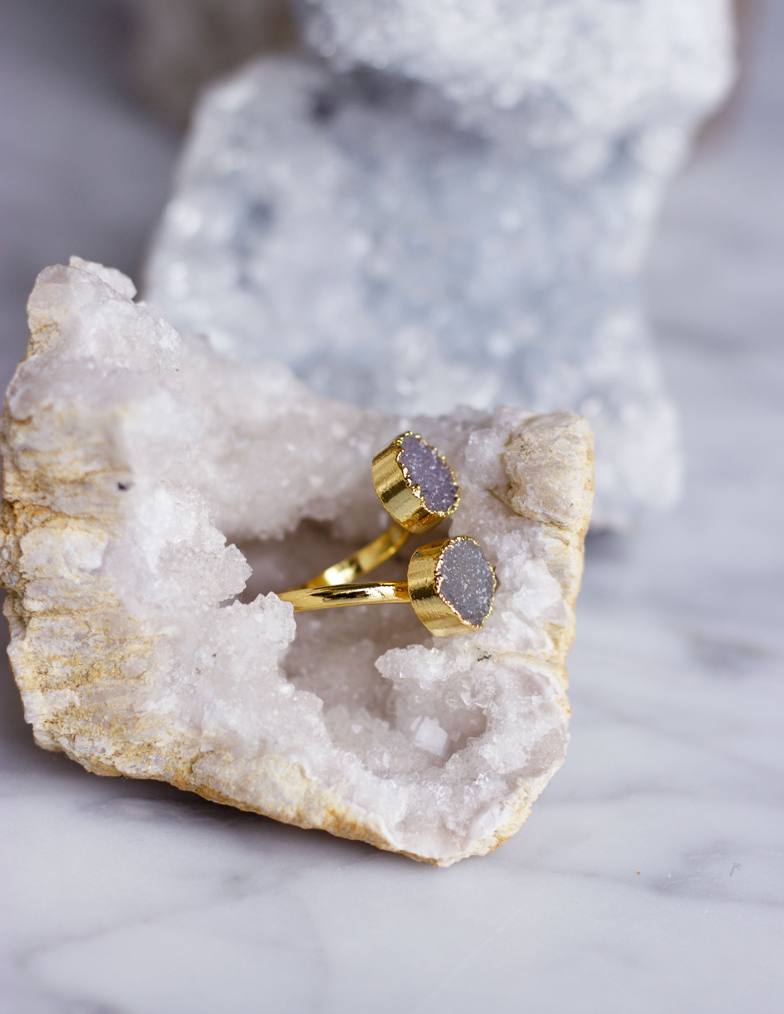 GEOMETRIC DRUZY RINGS- 0502 - Blue District