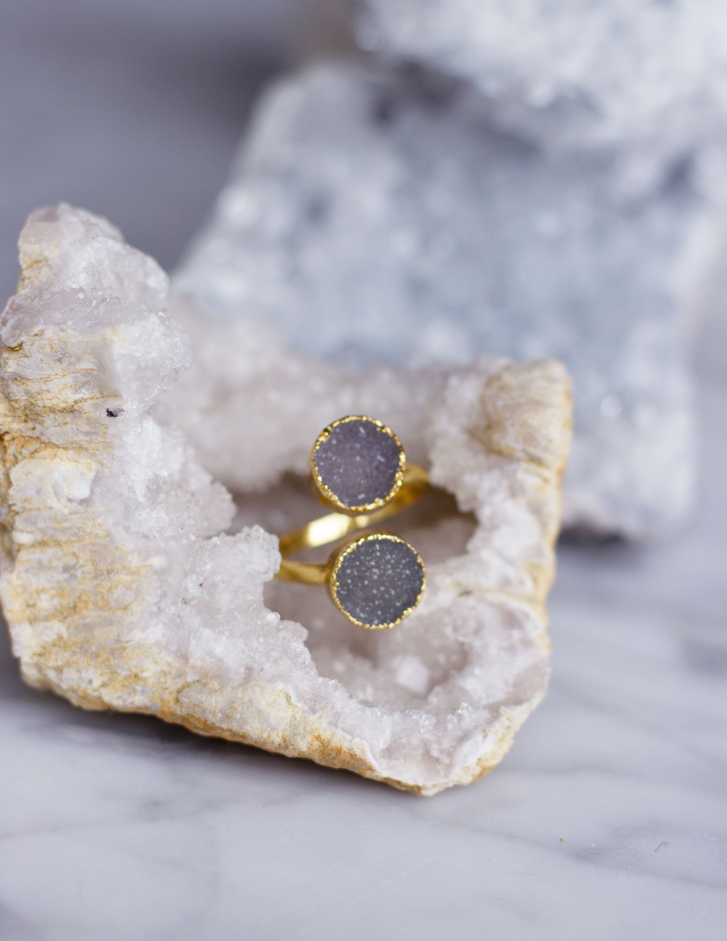 GEOMETRIC DRUZY RINGS- 0502 - Blue District