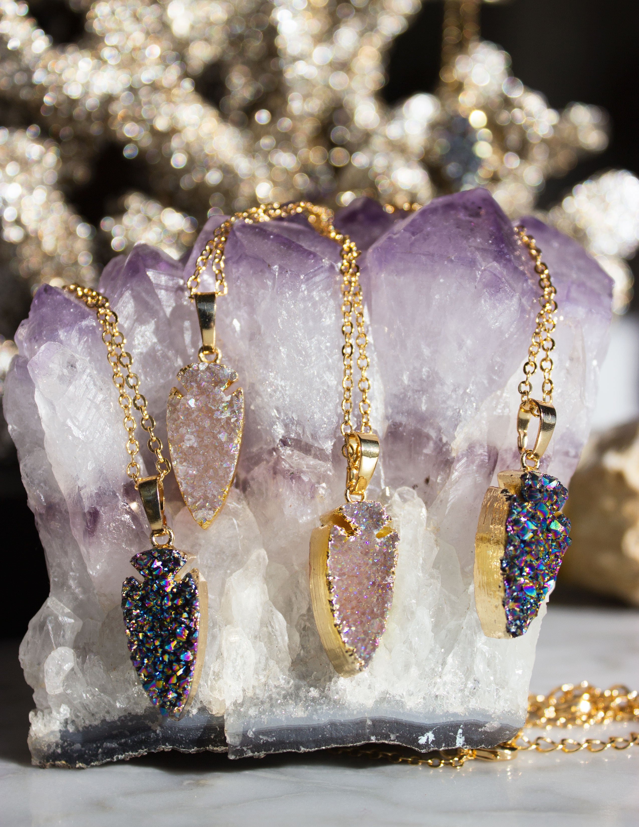 AGATE QUARTZ DRUZY- BLACK - Blue District
