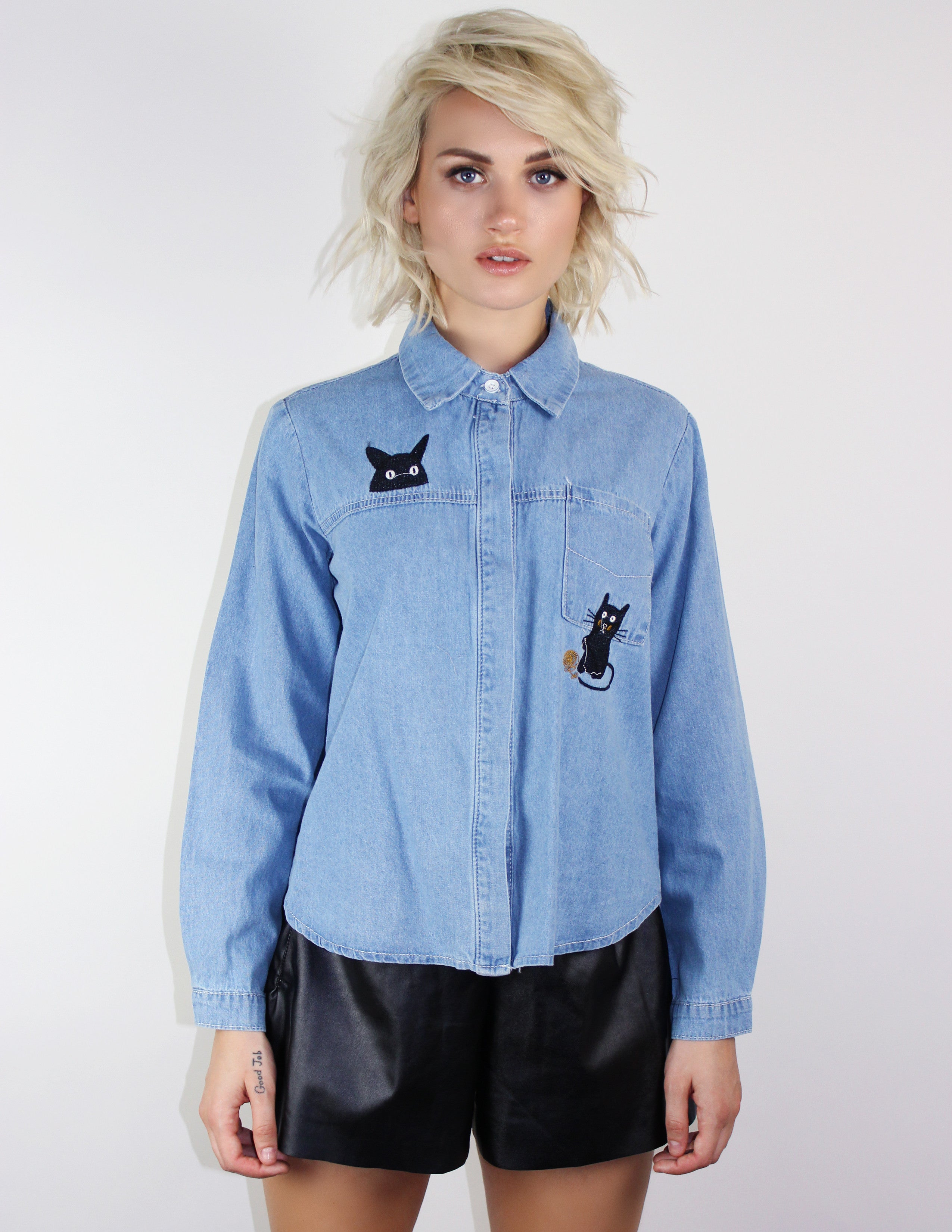 DENIM BLOUSE