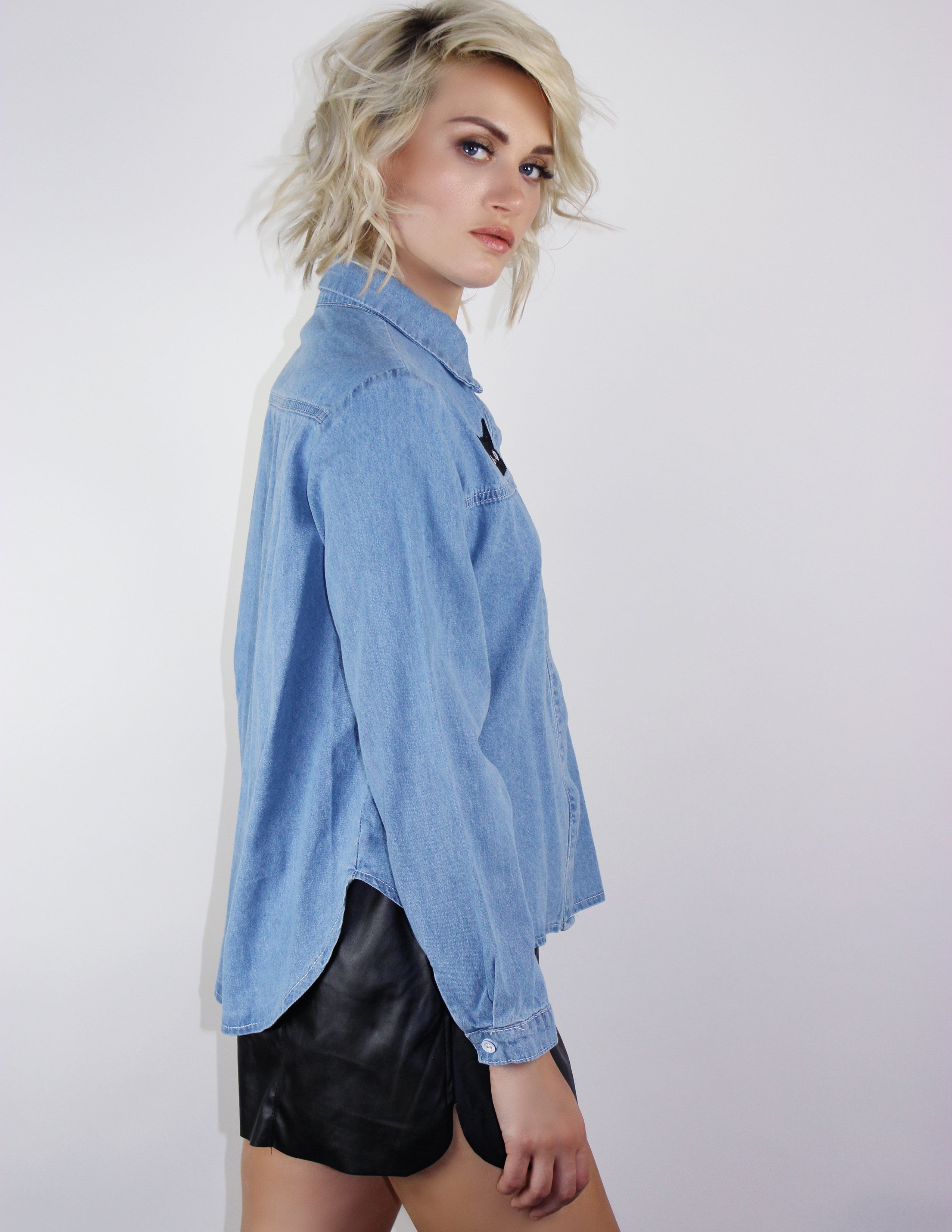 DENIM BLOUSE