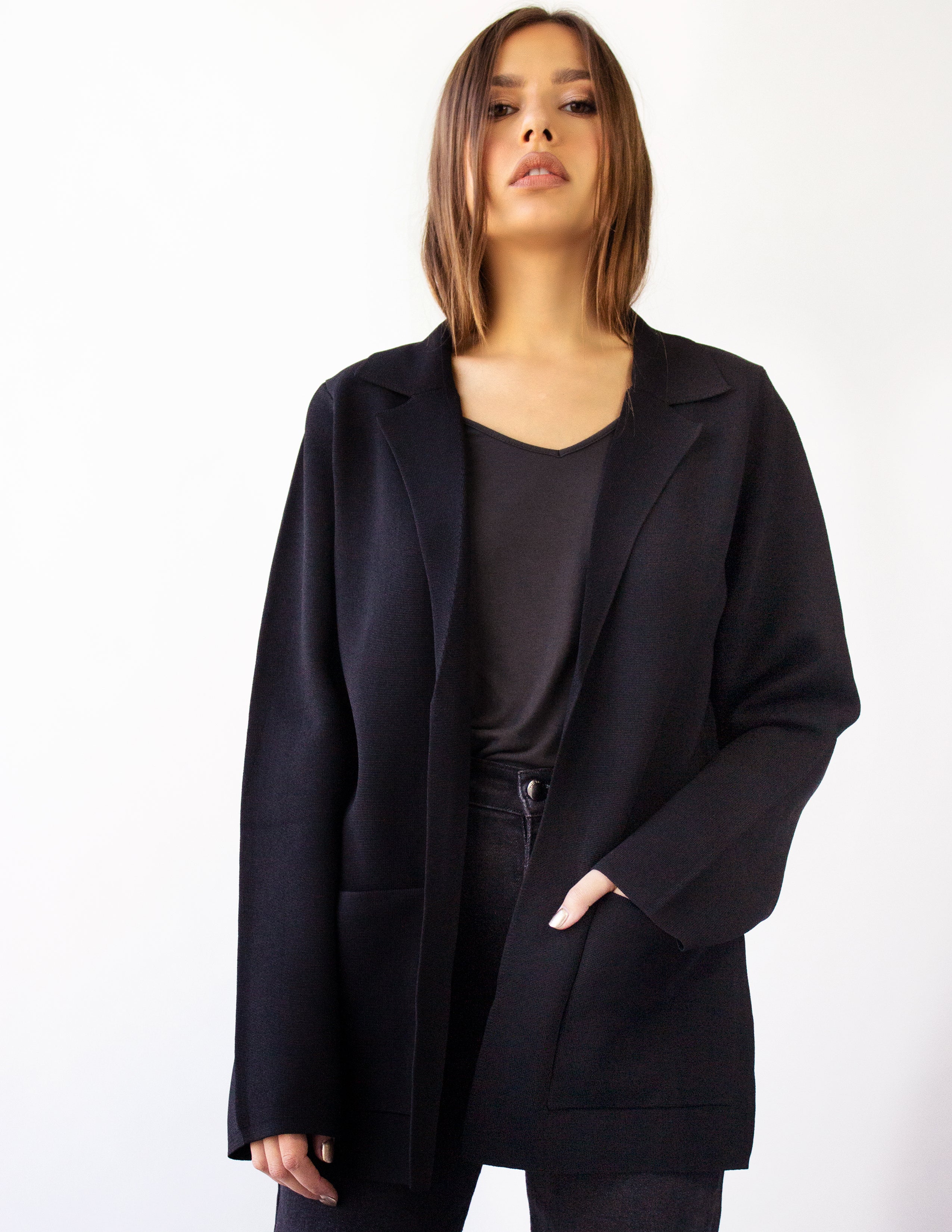 CASSINI BLAZER JACKET- BLACK