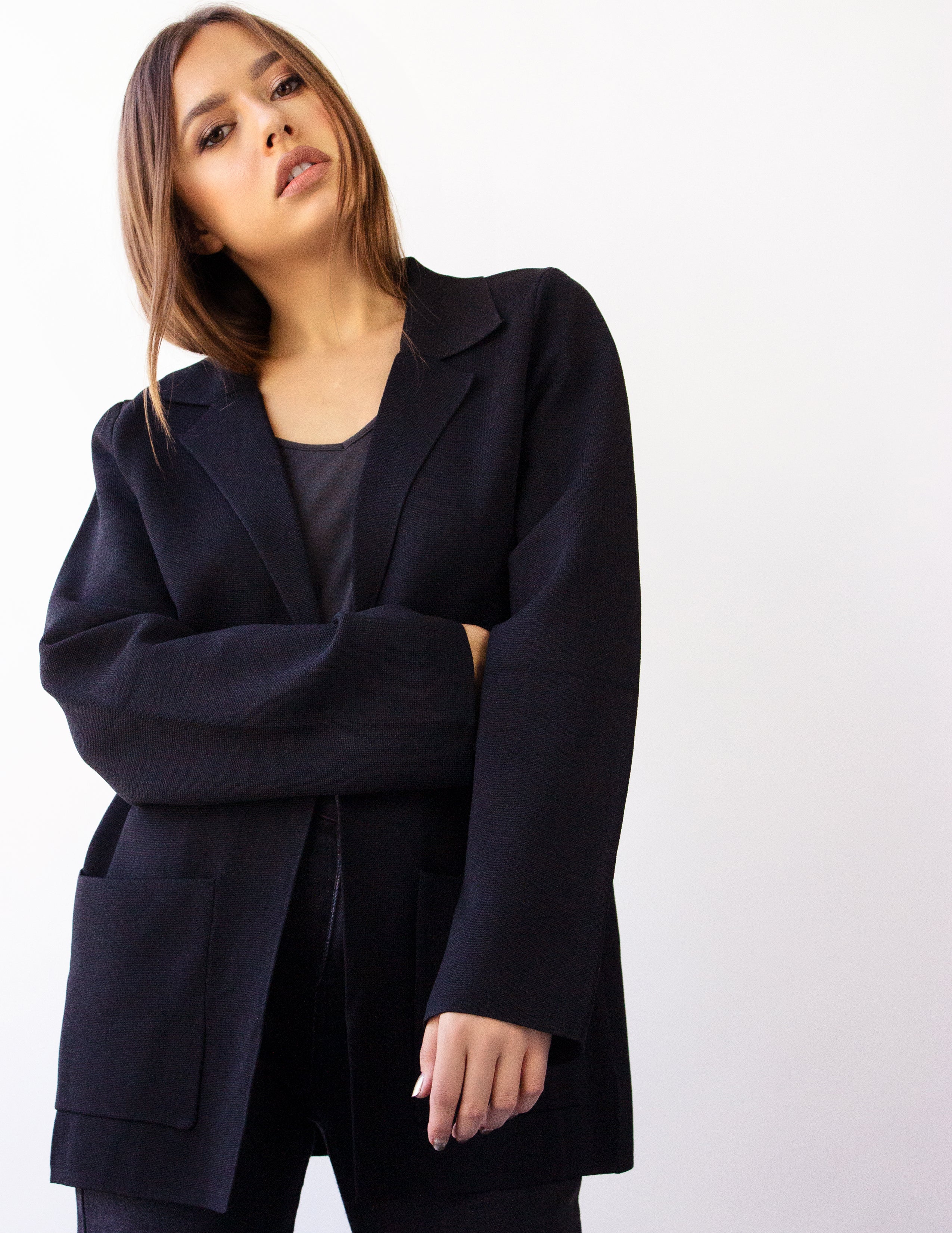 CASSINI BLAZER JACKET- BLACK