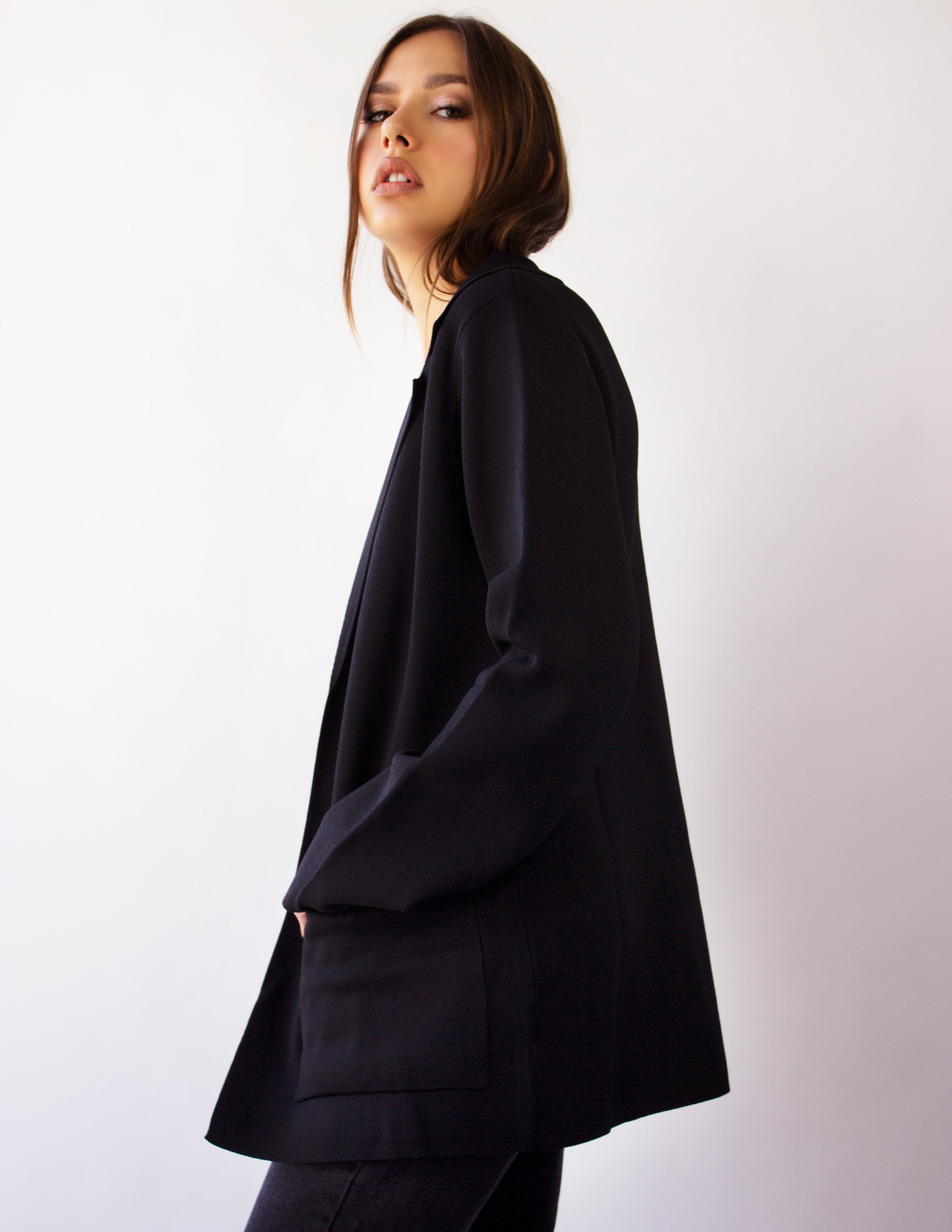 CASSINI BLAZER JACKET- BLACK