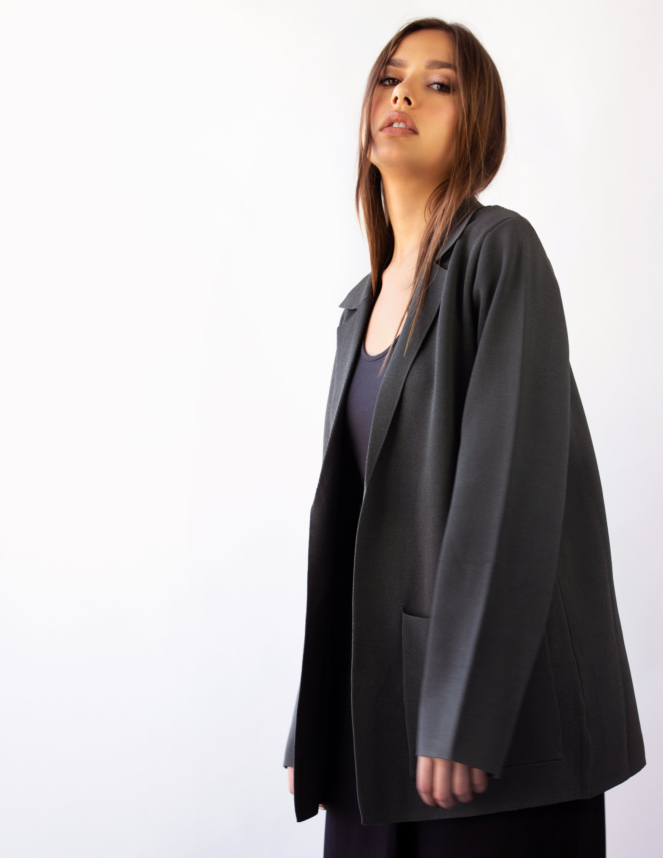 CASSINI BLAZER JACKET- FOREST GREEN