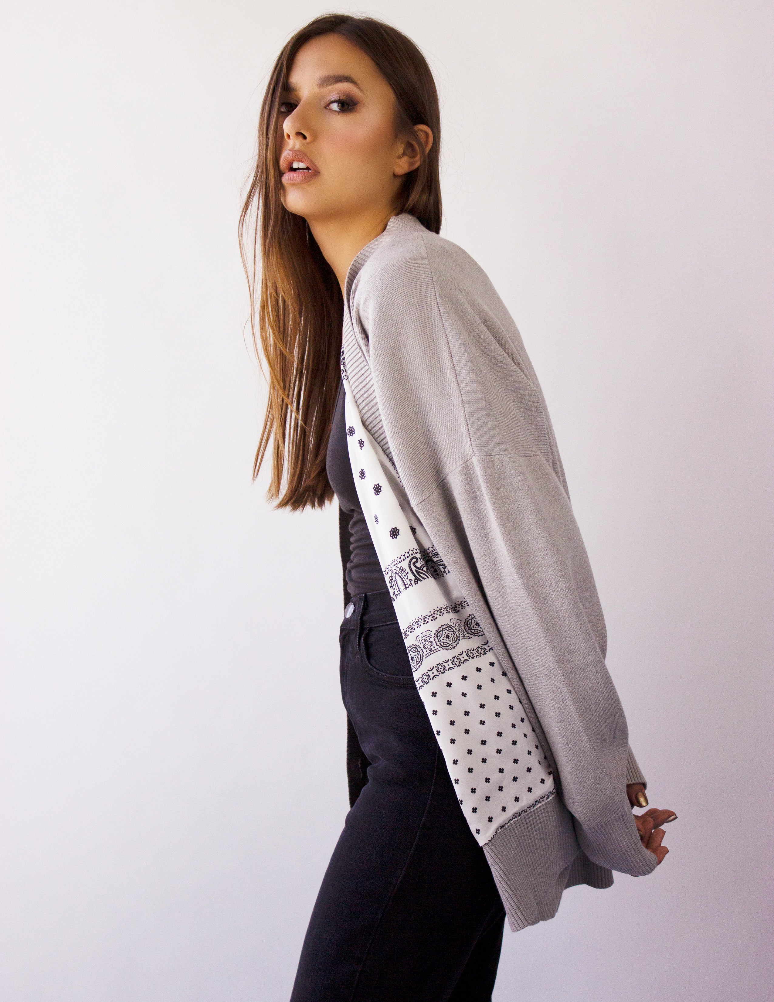 CHARA CARDIGAN- CLOUD GRAY