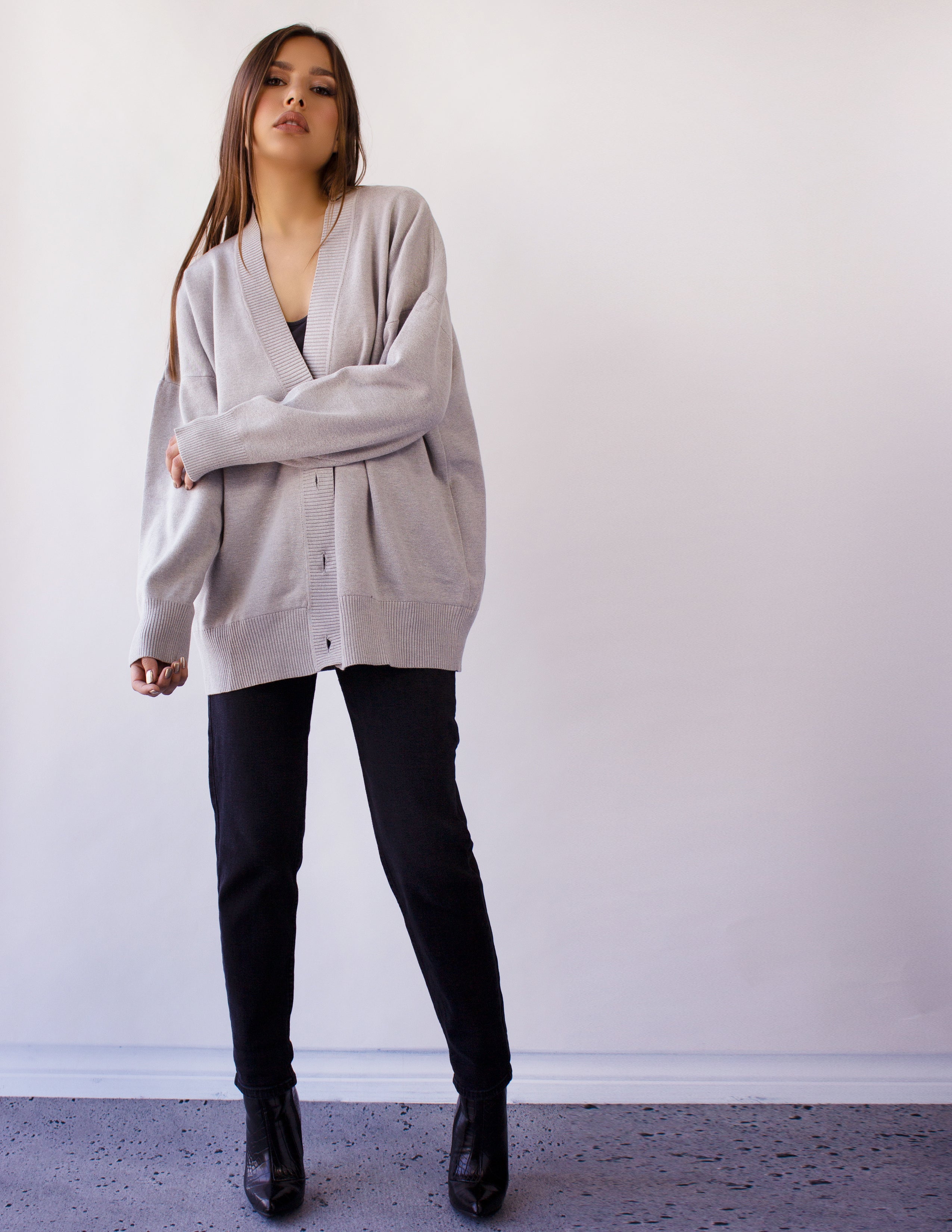 CHARA CARDIGAN- CLOUD GRAY