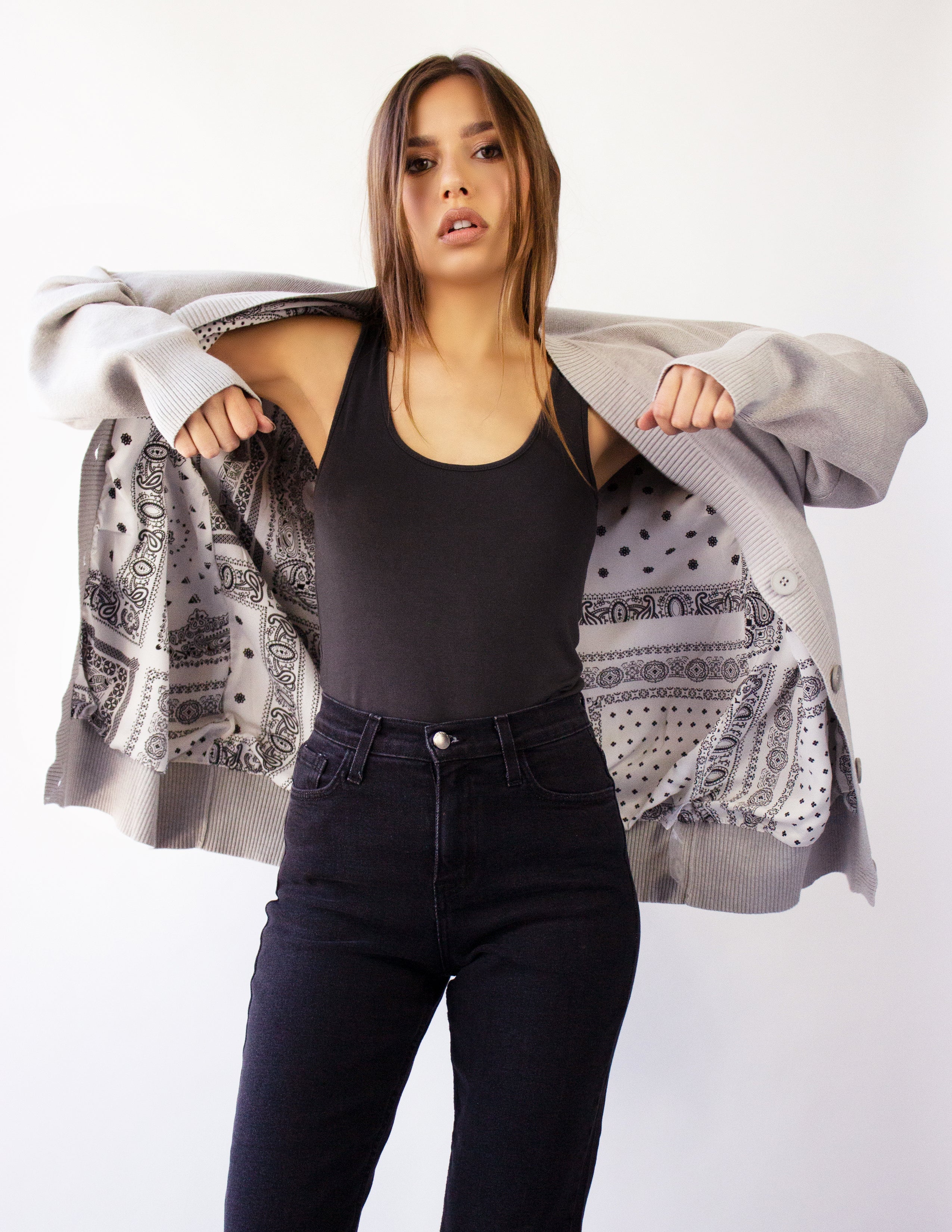 CHARA CARDIGAN- CLOUD GRAY