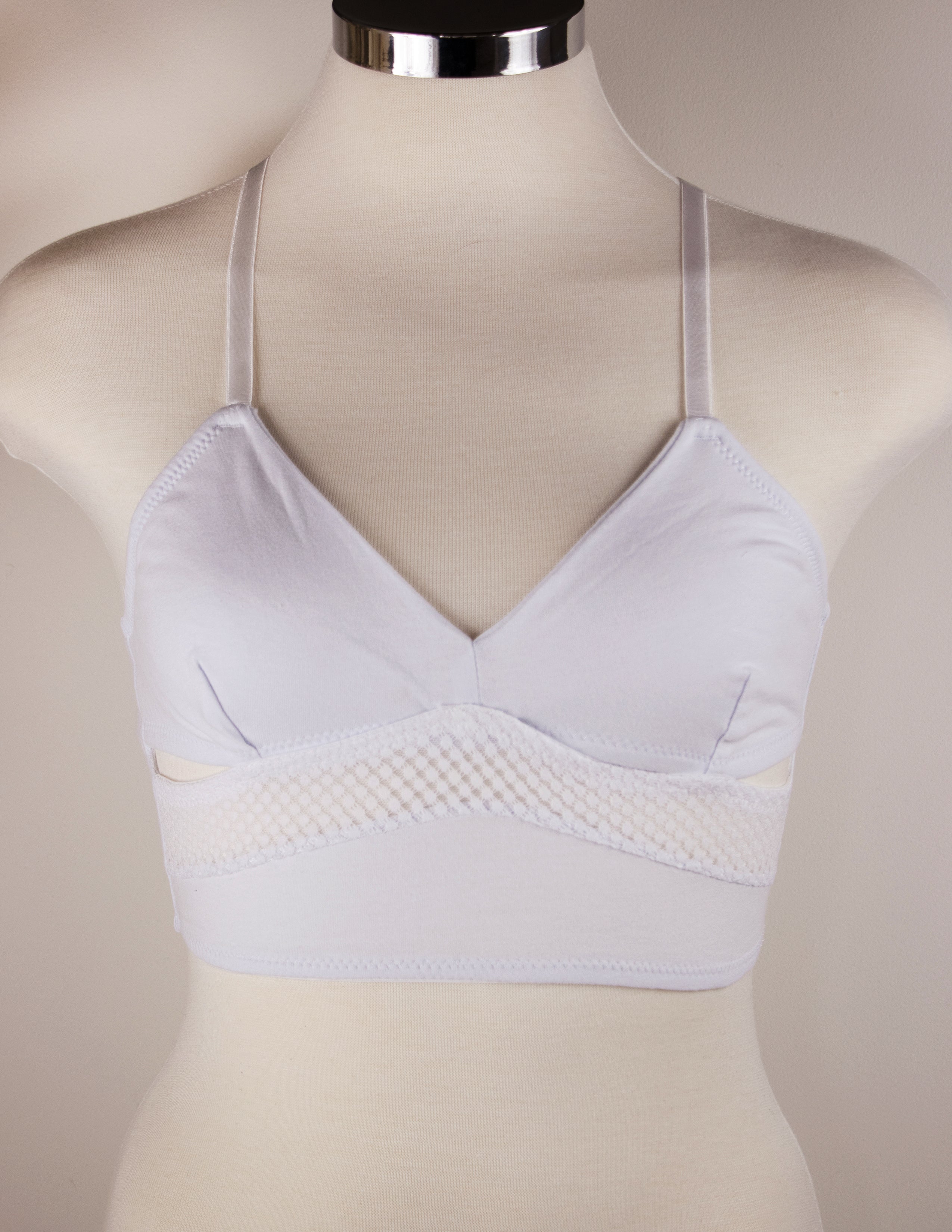 CONSTANCE MESH BRALETTE-  SOY  