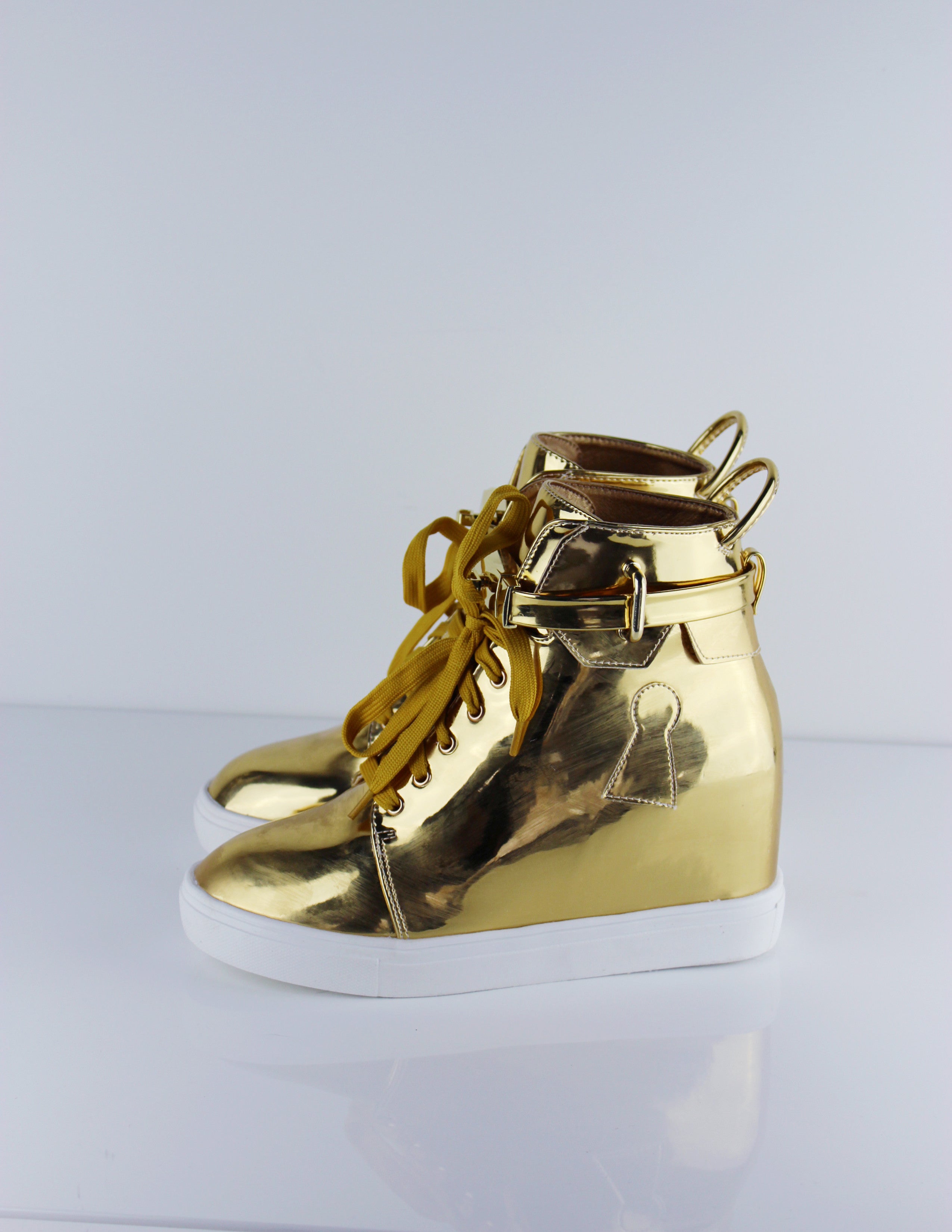 GOLD PLATFORM SNEAKERS