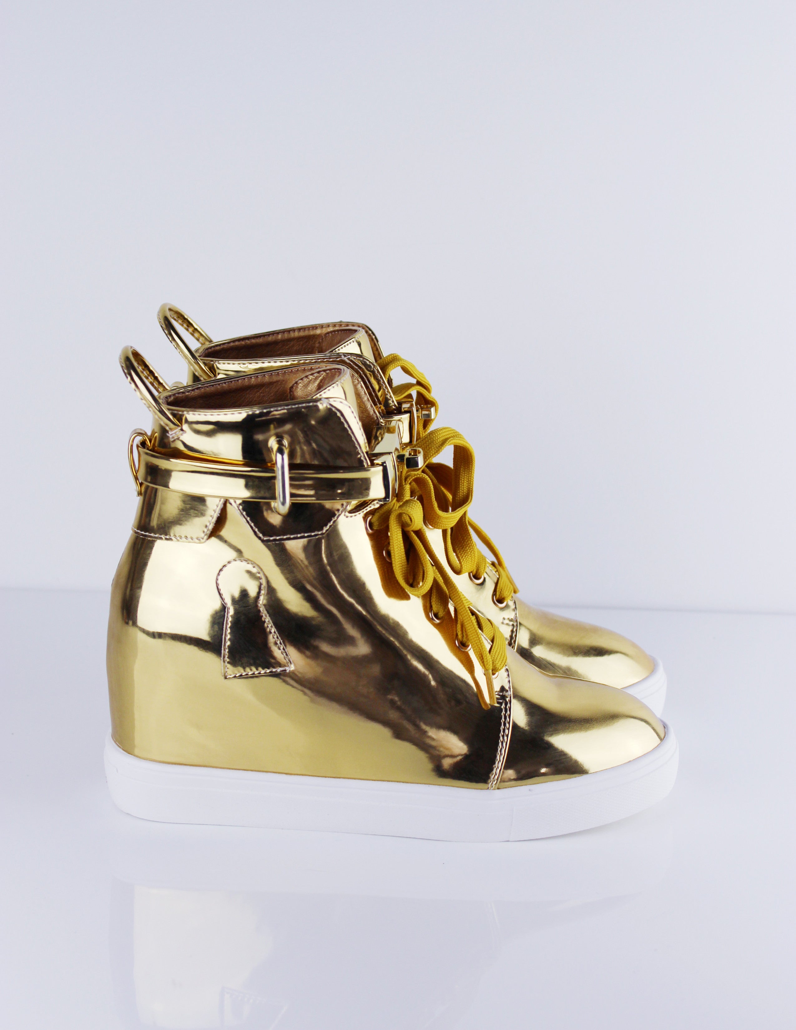 GOLD PLATFORM SNEAKERS
