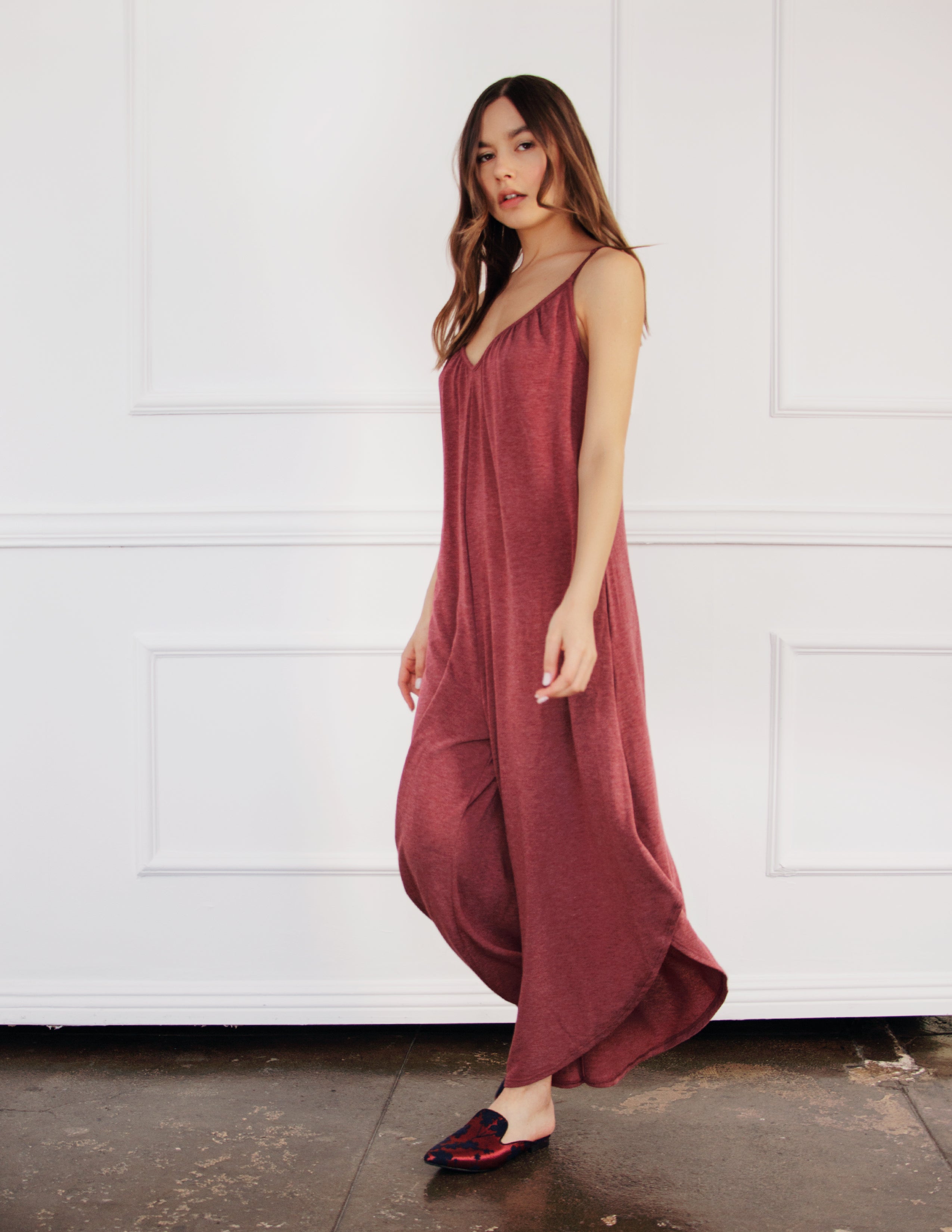 KELLER JUMPSUIT- GARNET