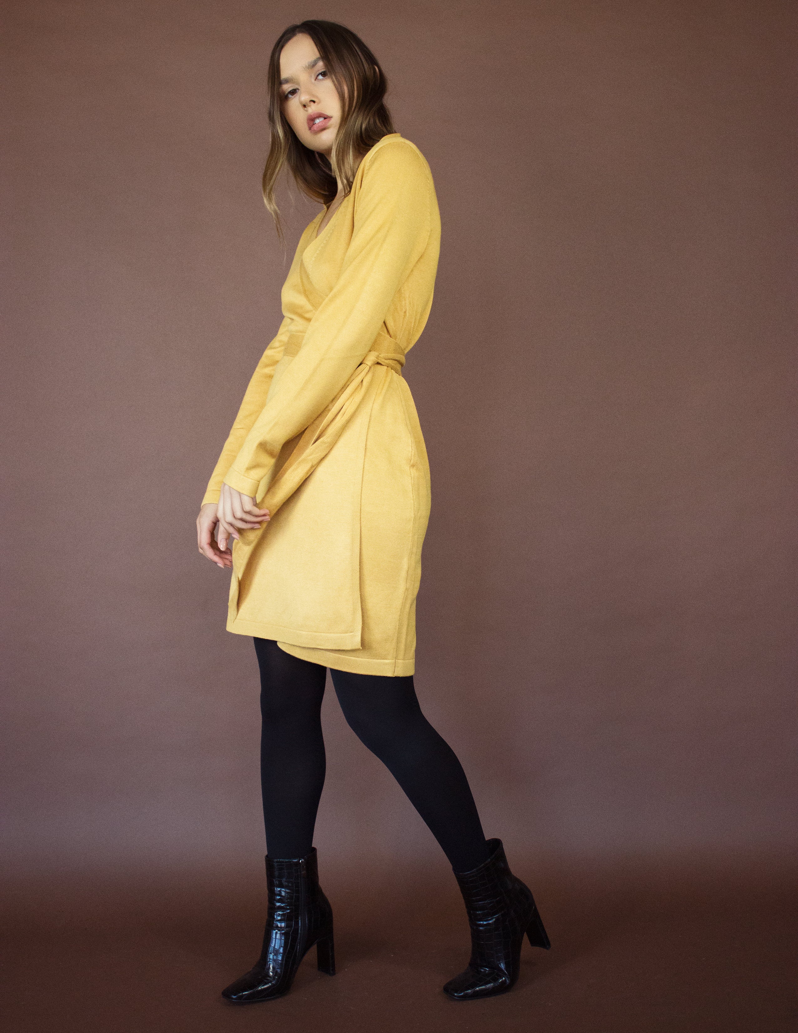 PEREGRINE DRESS- MUSTARD