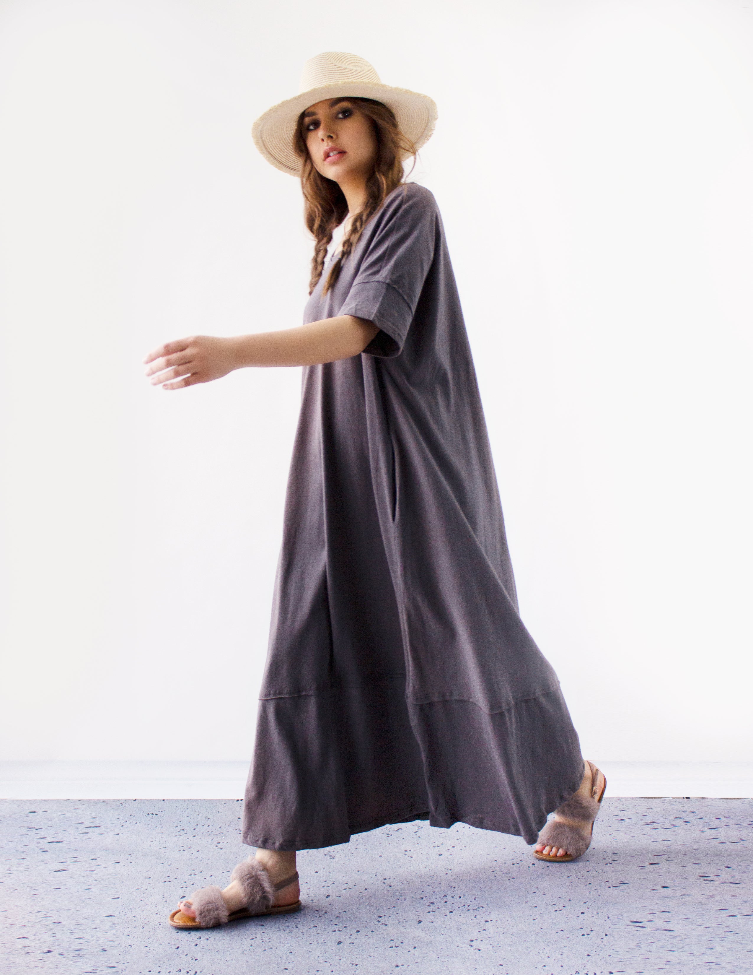 PROCERA DRESS- CHARCOAL