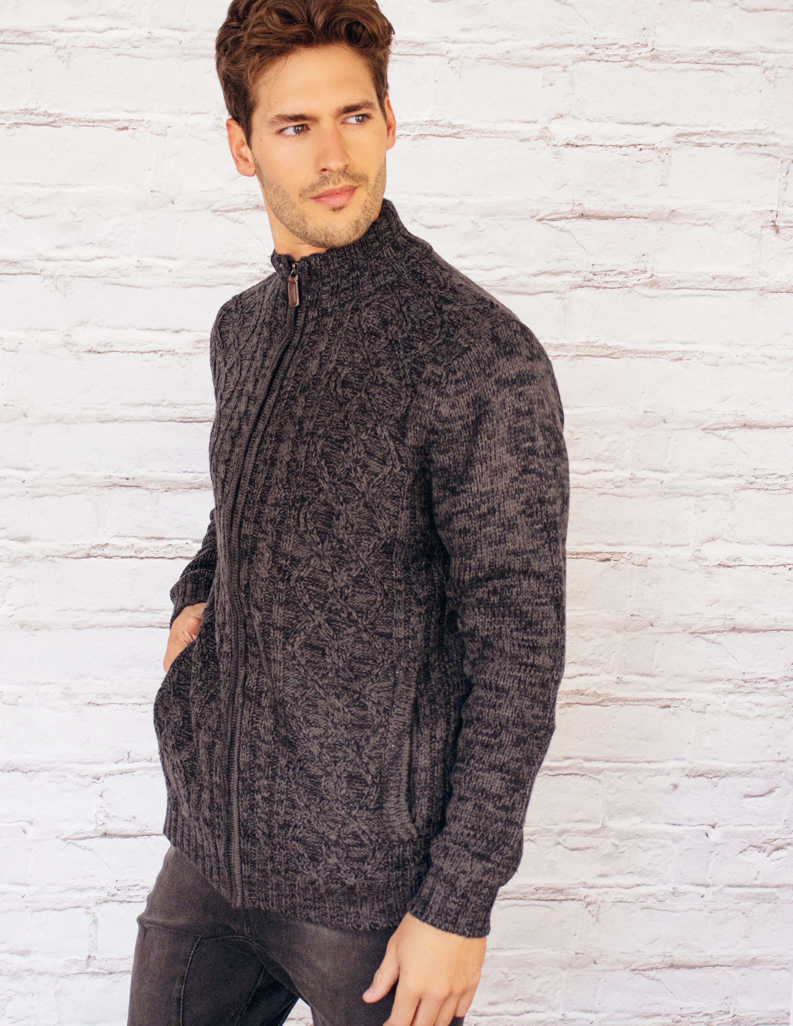 RHEA CARDIGAN - COFFEE