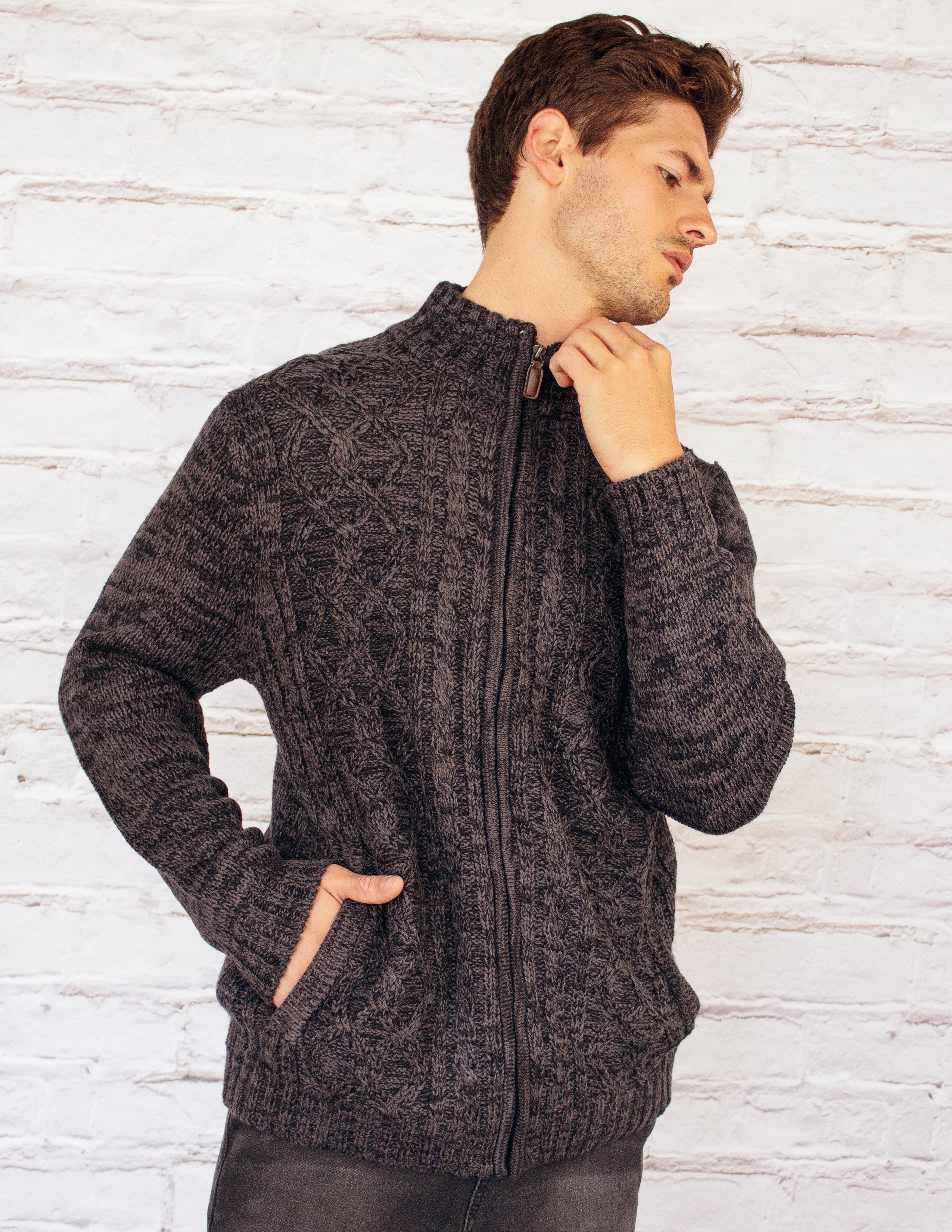 RHEA CARDIGAN - COFFEE