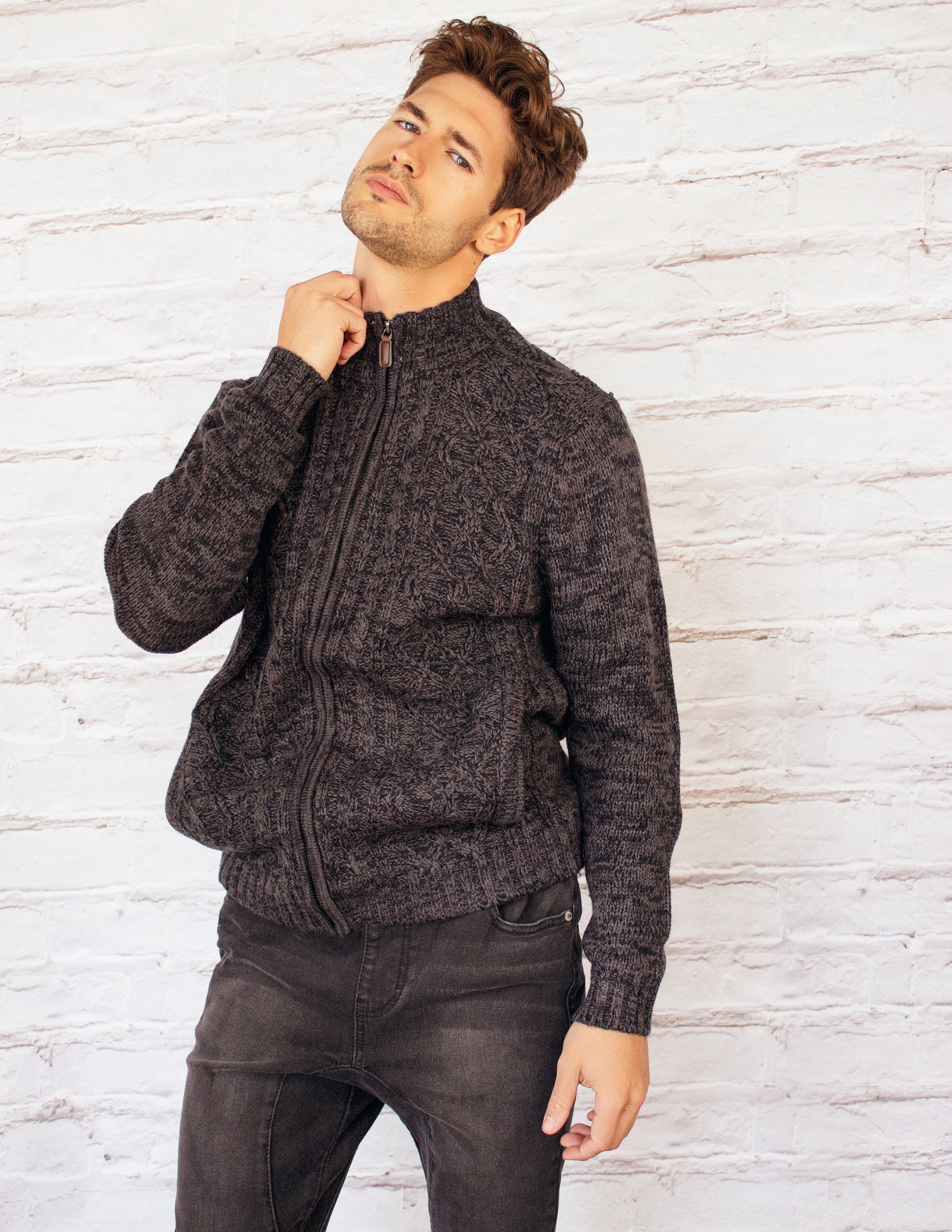 RHEA CARDIGAN - COFFEE