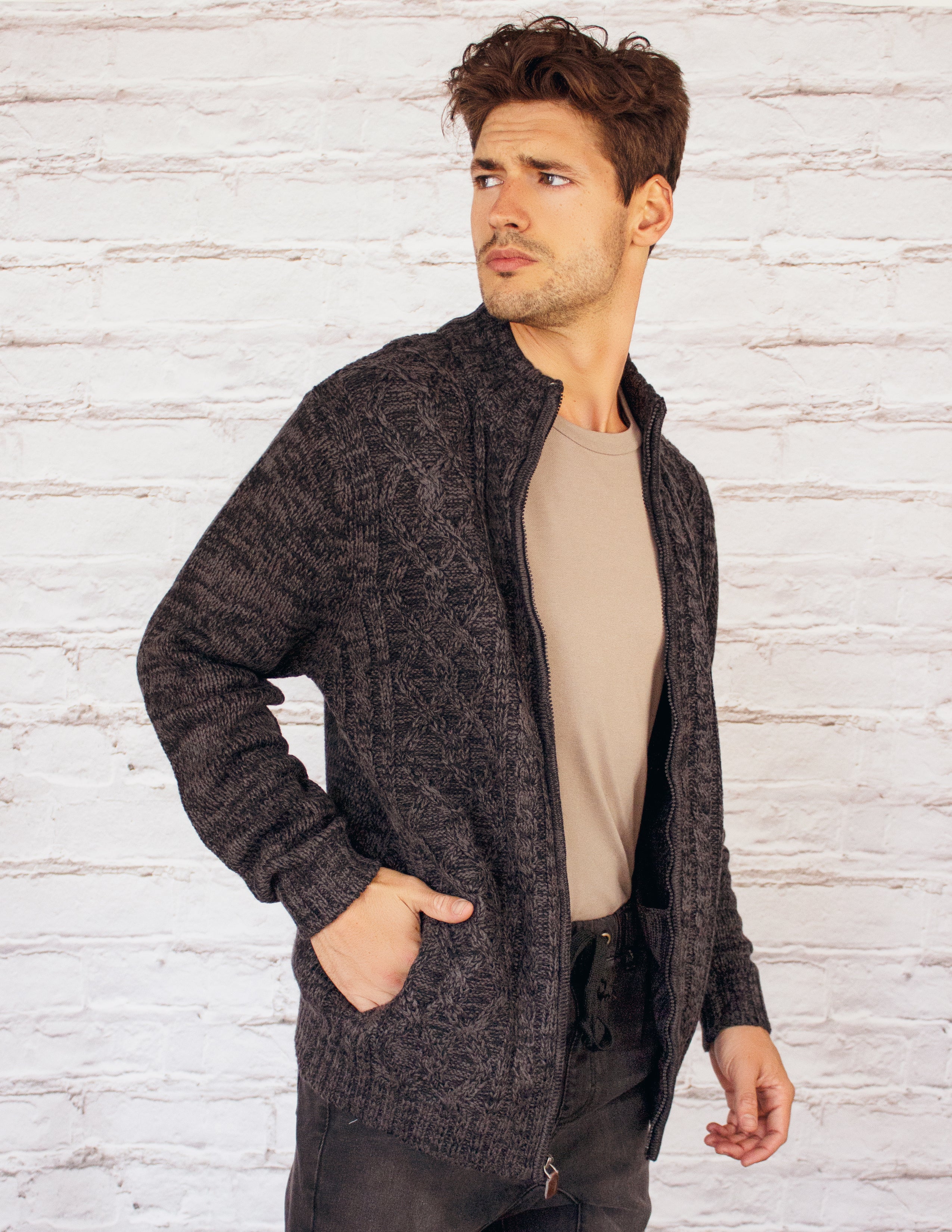 RHEA CARDIGAN - COFFEE