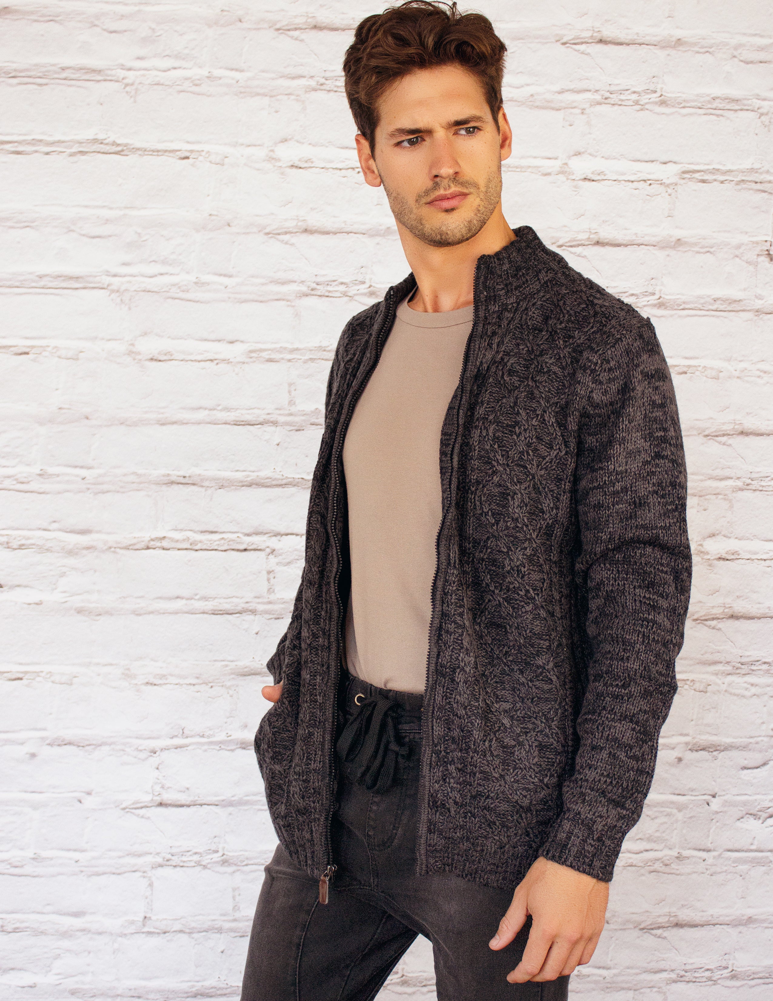 RHEA CARDIGAN - COFFEE