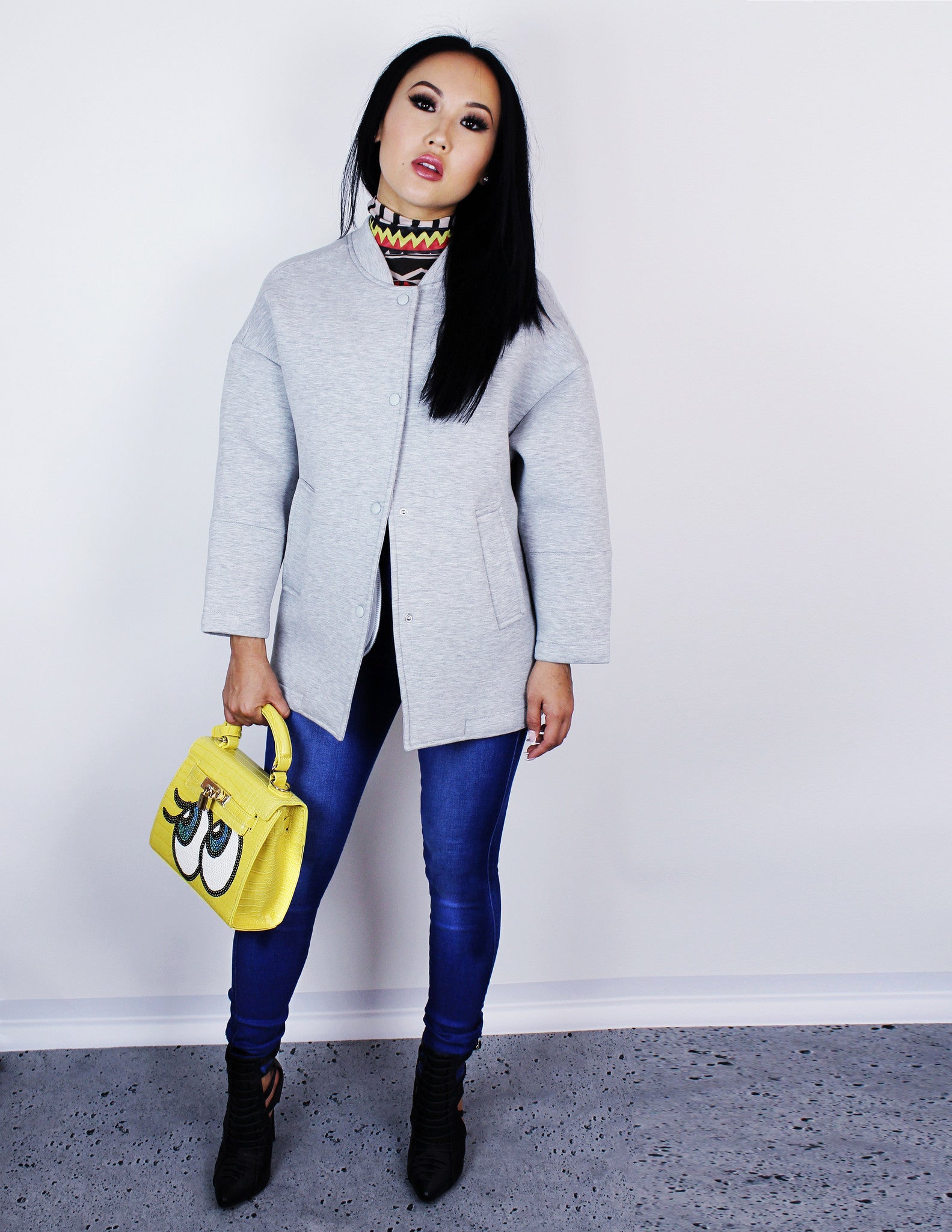 SUDE HANDBAG- YELLOW - Blue District