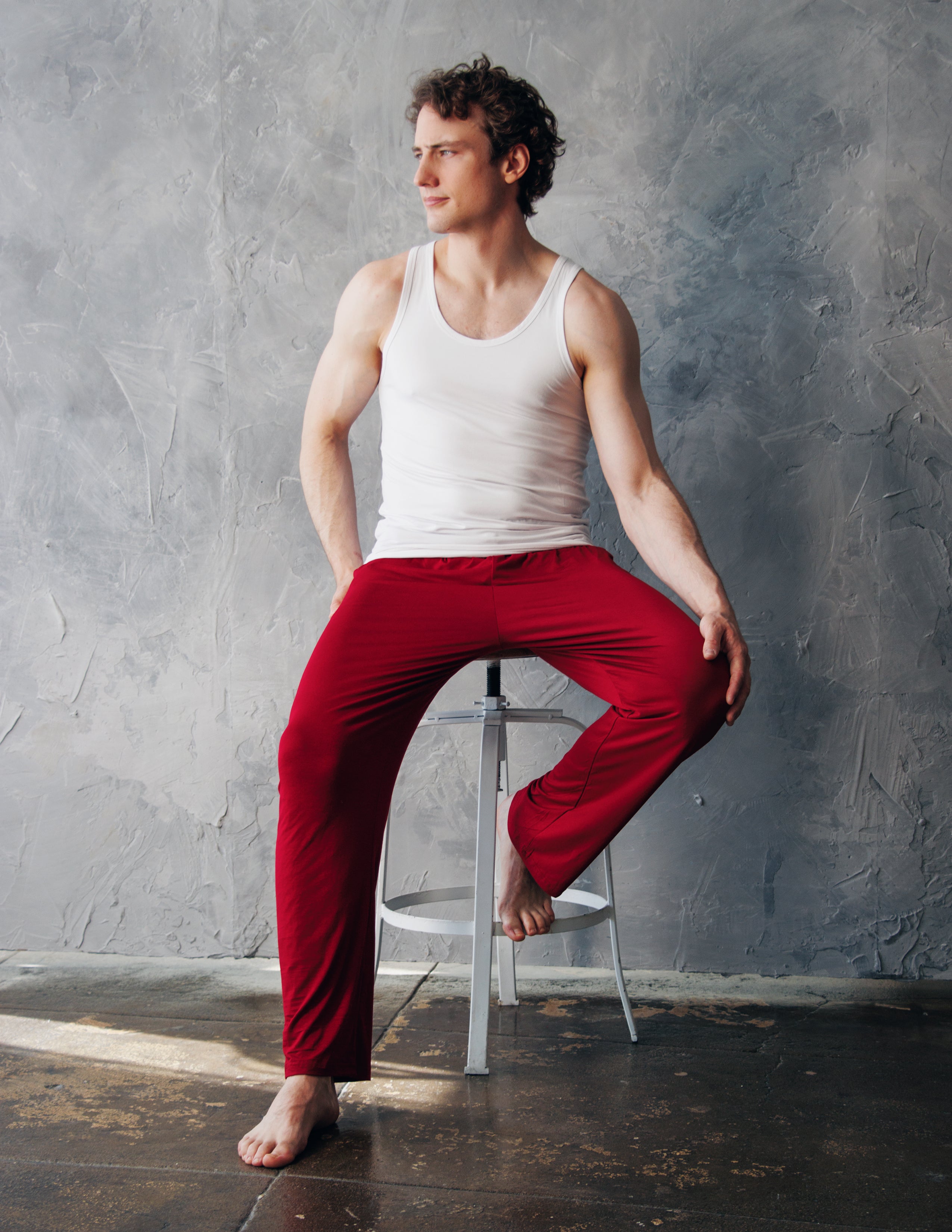 SLATON LOUNGE PANTS- CRIMSON