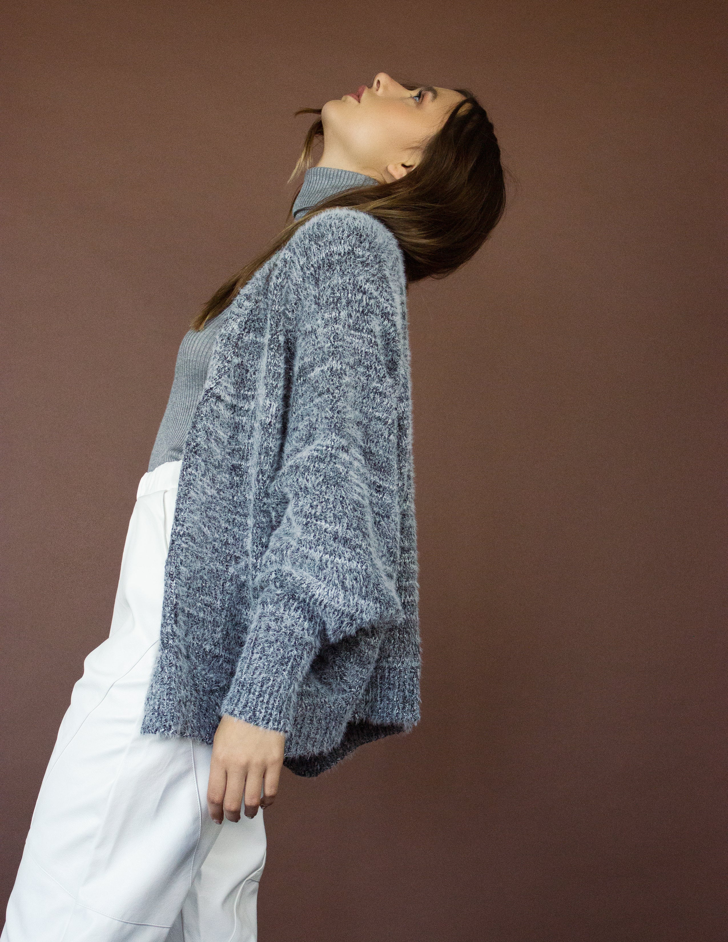 SNOWY CARDIGAN- SLATE
