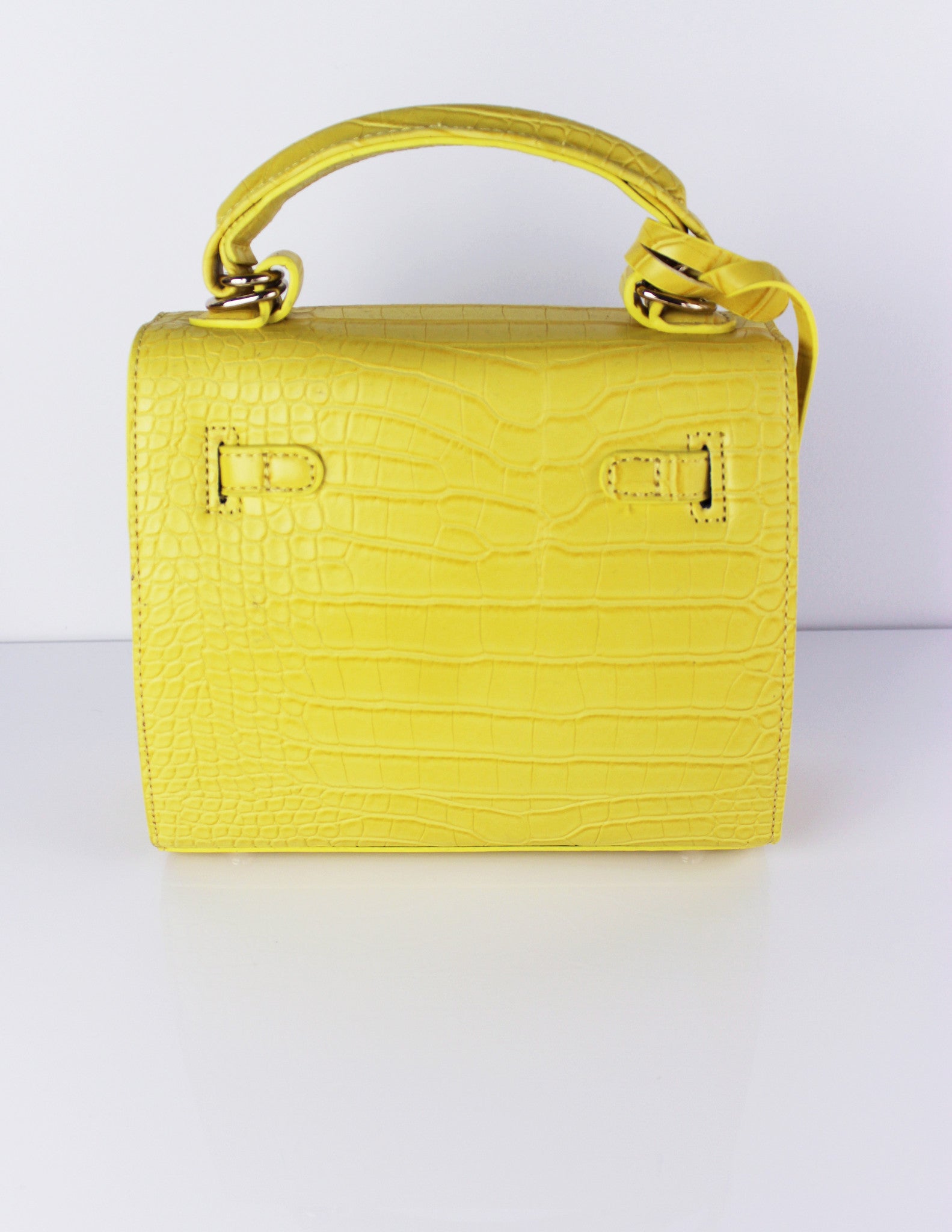 SUDE HANDBAG- YELLOW - Blue District