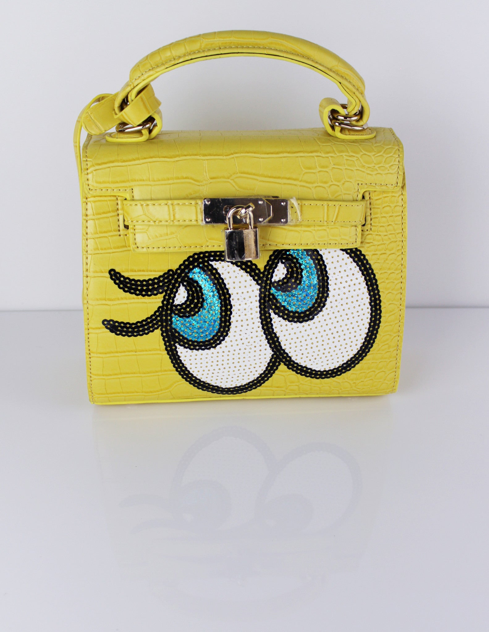 SUDE HANDBAG- YELLOW - Blue District