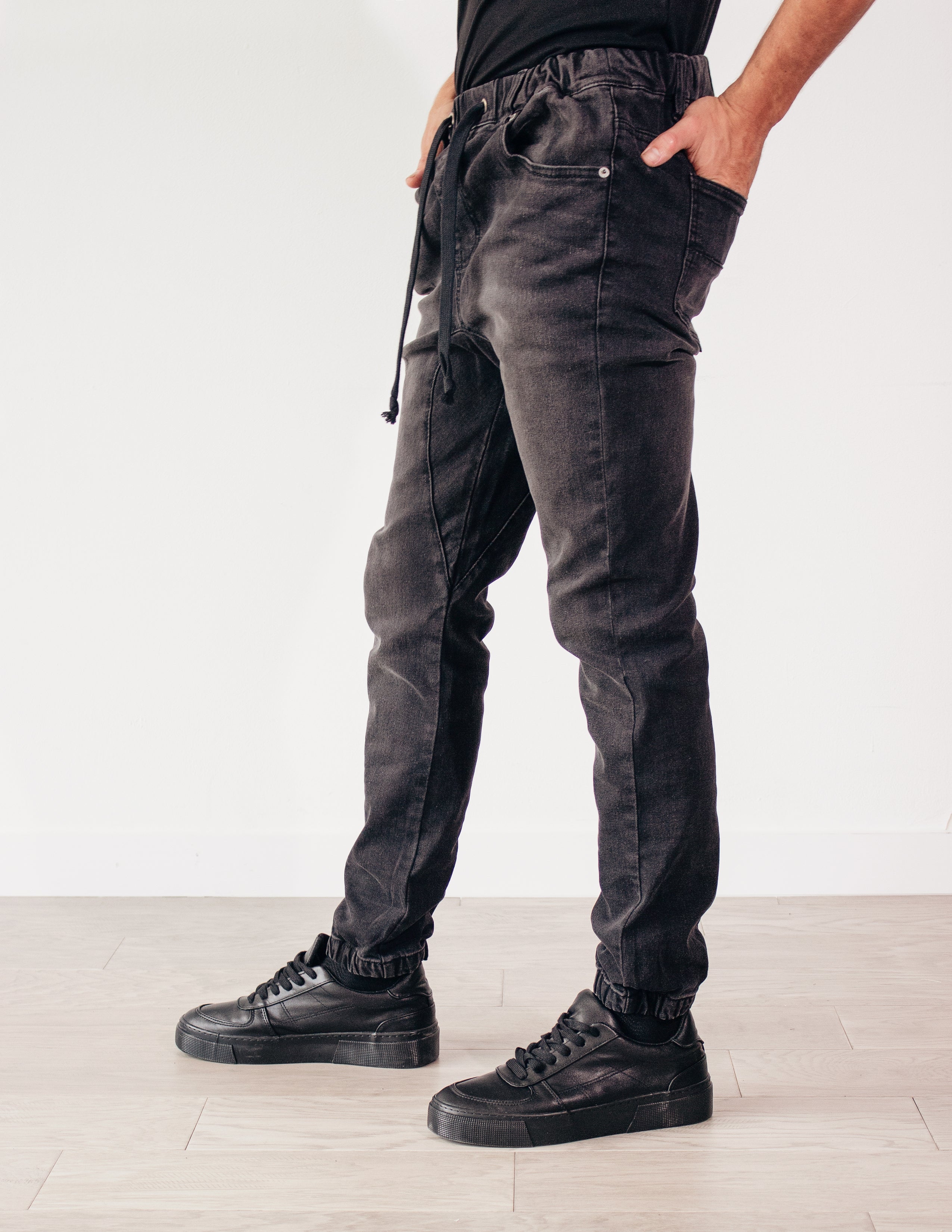 ACUTE DENIM JOGGERS- SHADOW
